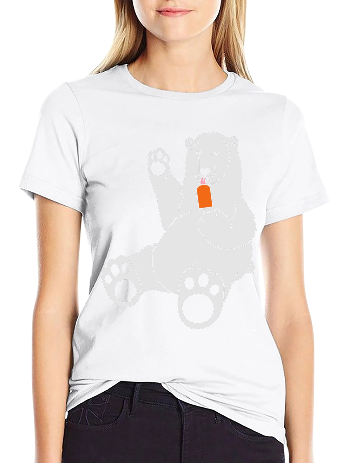 Cool Bear Graphic Tee - Black Cotton Blend
