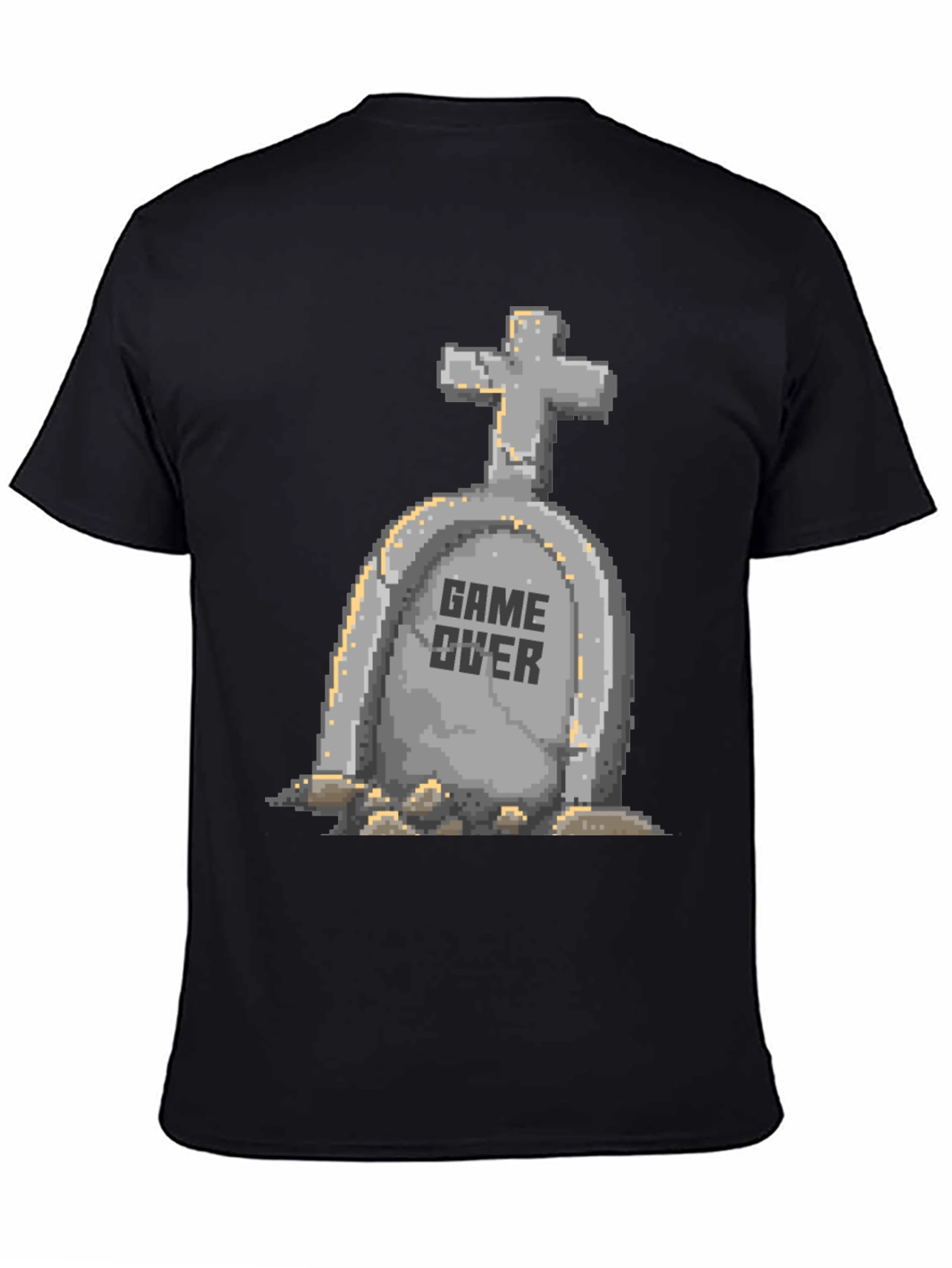 Game Over Pixel Art T-Shirt - Black