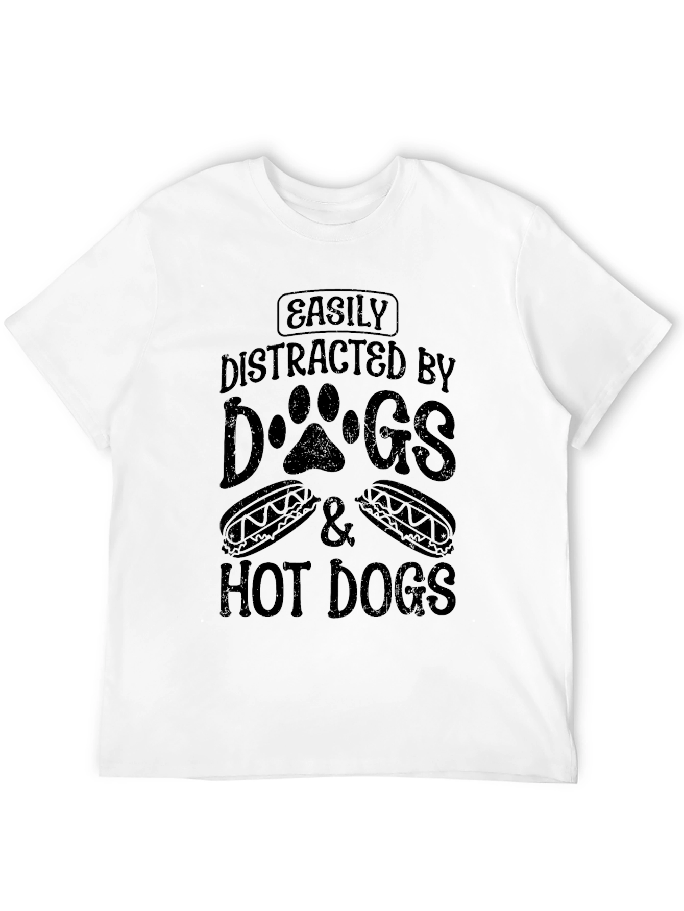 Easily Distracted By Dogs & Hot Dogs T-Shirt