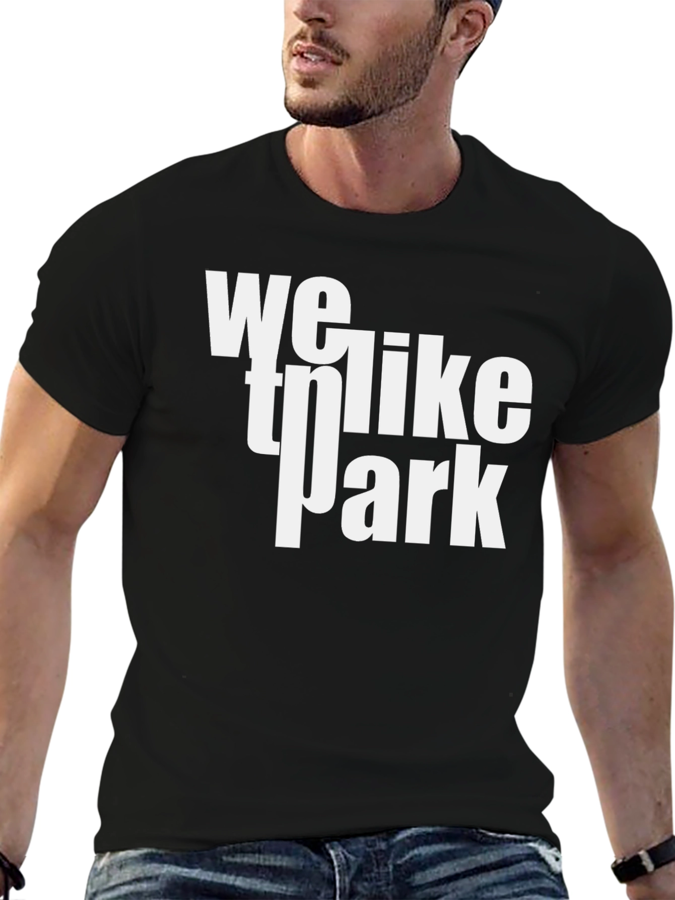 We Like to Park Graphic Black T-Shirt