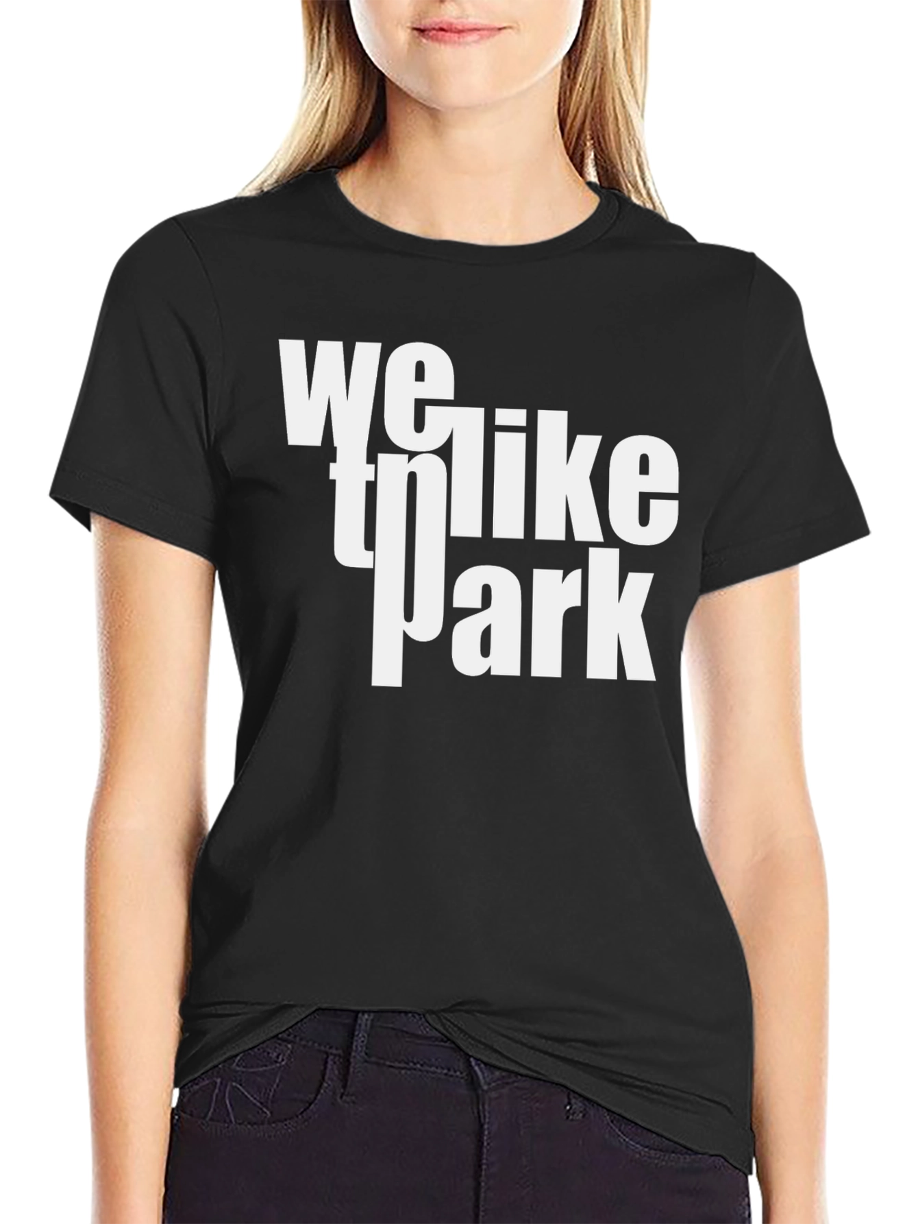 We Like to Park Graphic Black T-Shirt