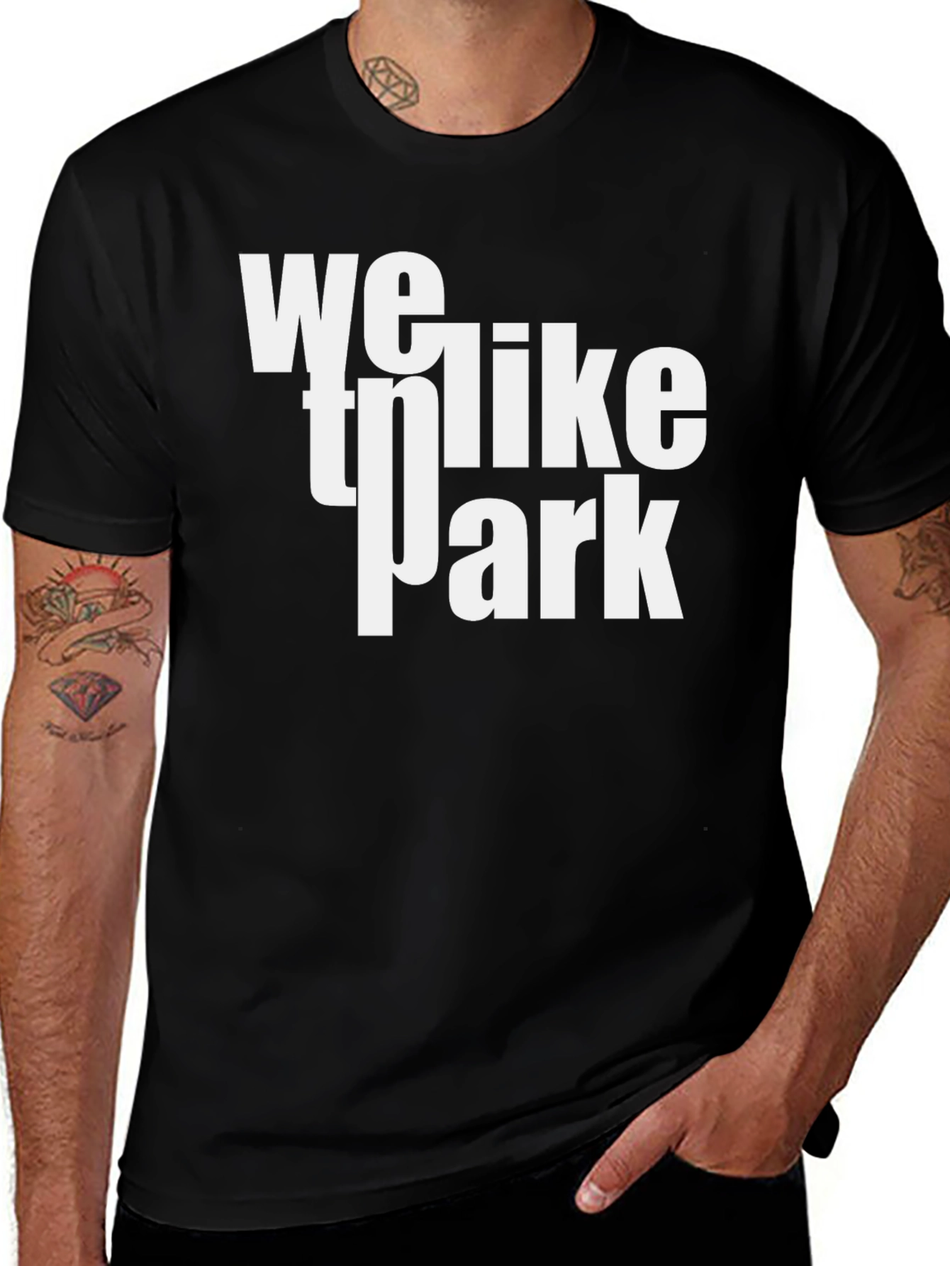 We Like to Park Graphic Black T-Shirt