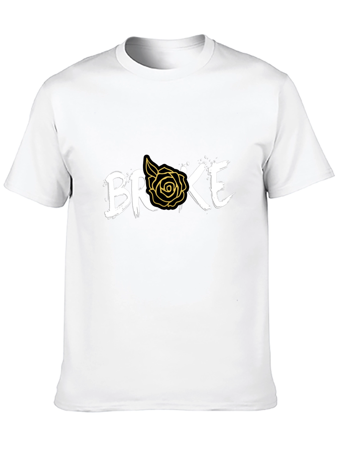 Broke Rose Graphic Black T-Shirt