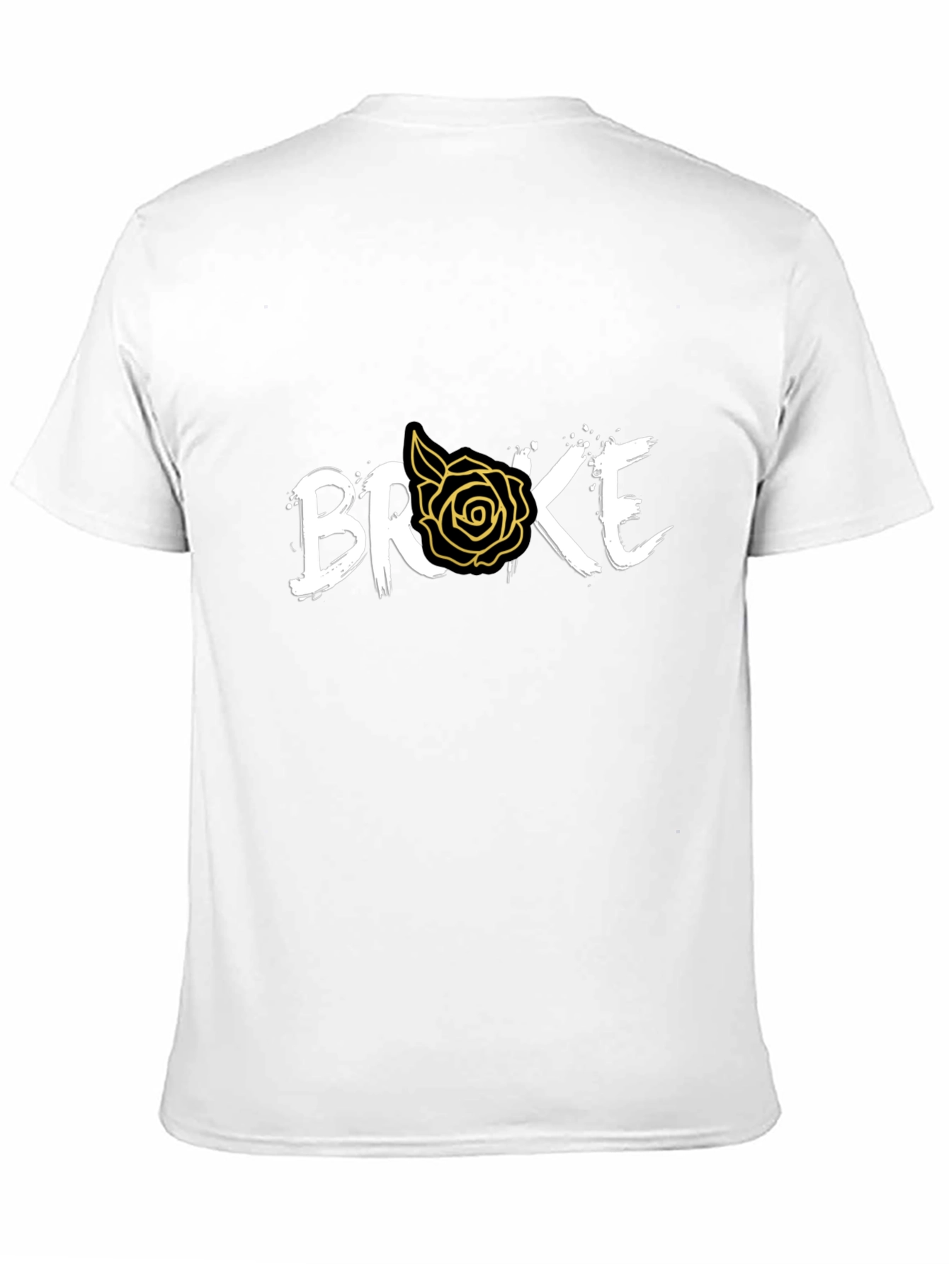 Broke Rose Graphic Black T-Shirt