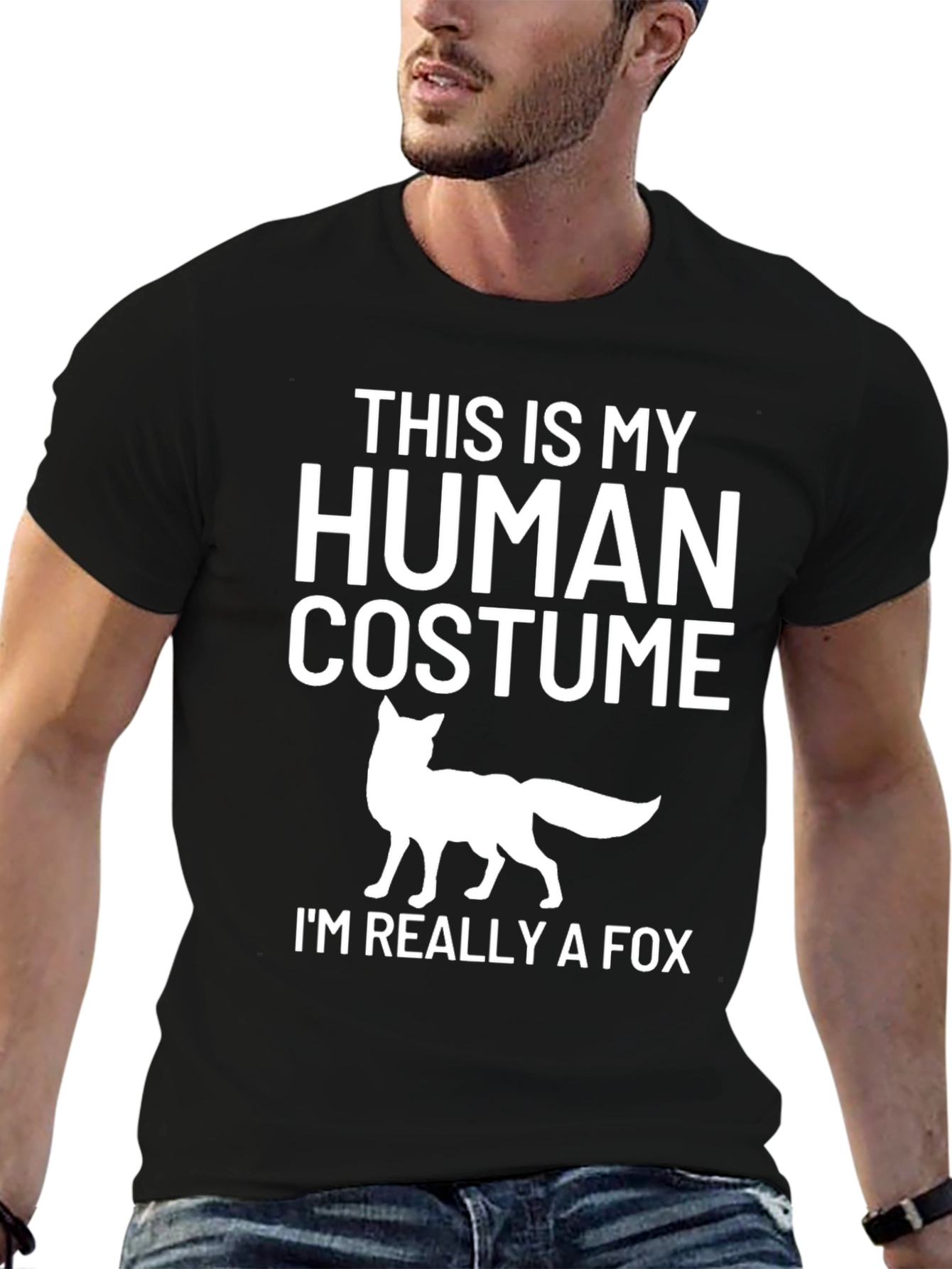 Funny Human Costume Fox T-Shirt