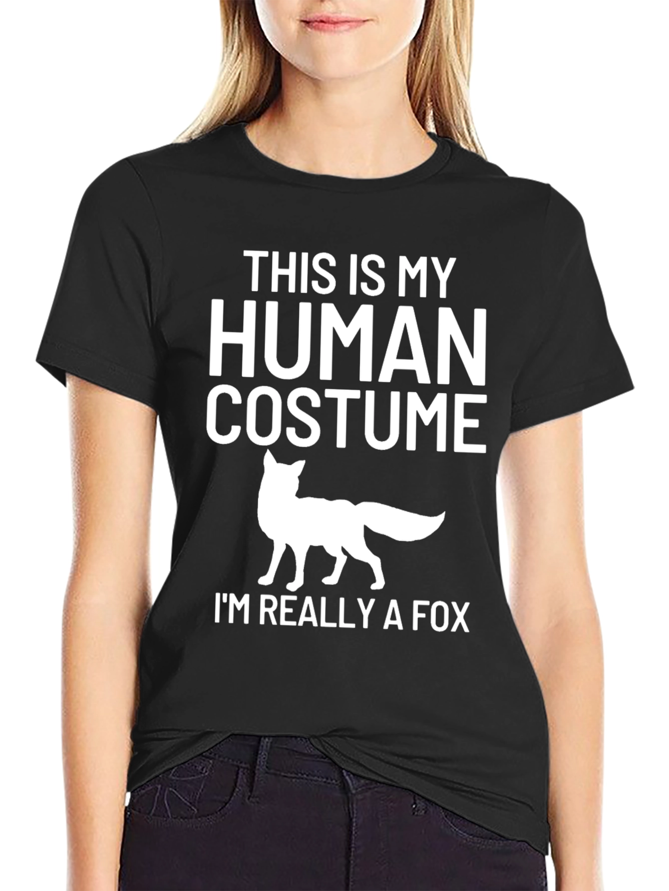 Funny Human Costume Fox T-Shirt