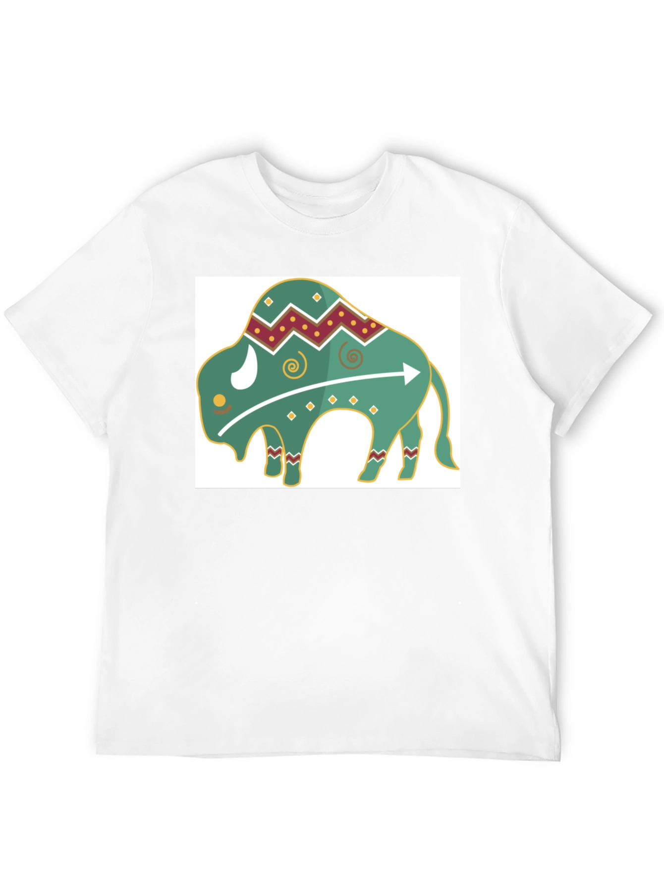 Trendy Buffalo Graphic Tee - Black Cotton Blend
