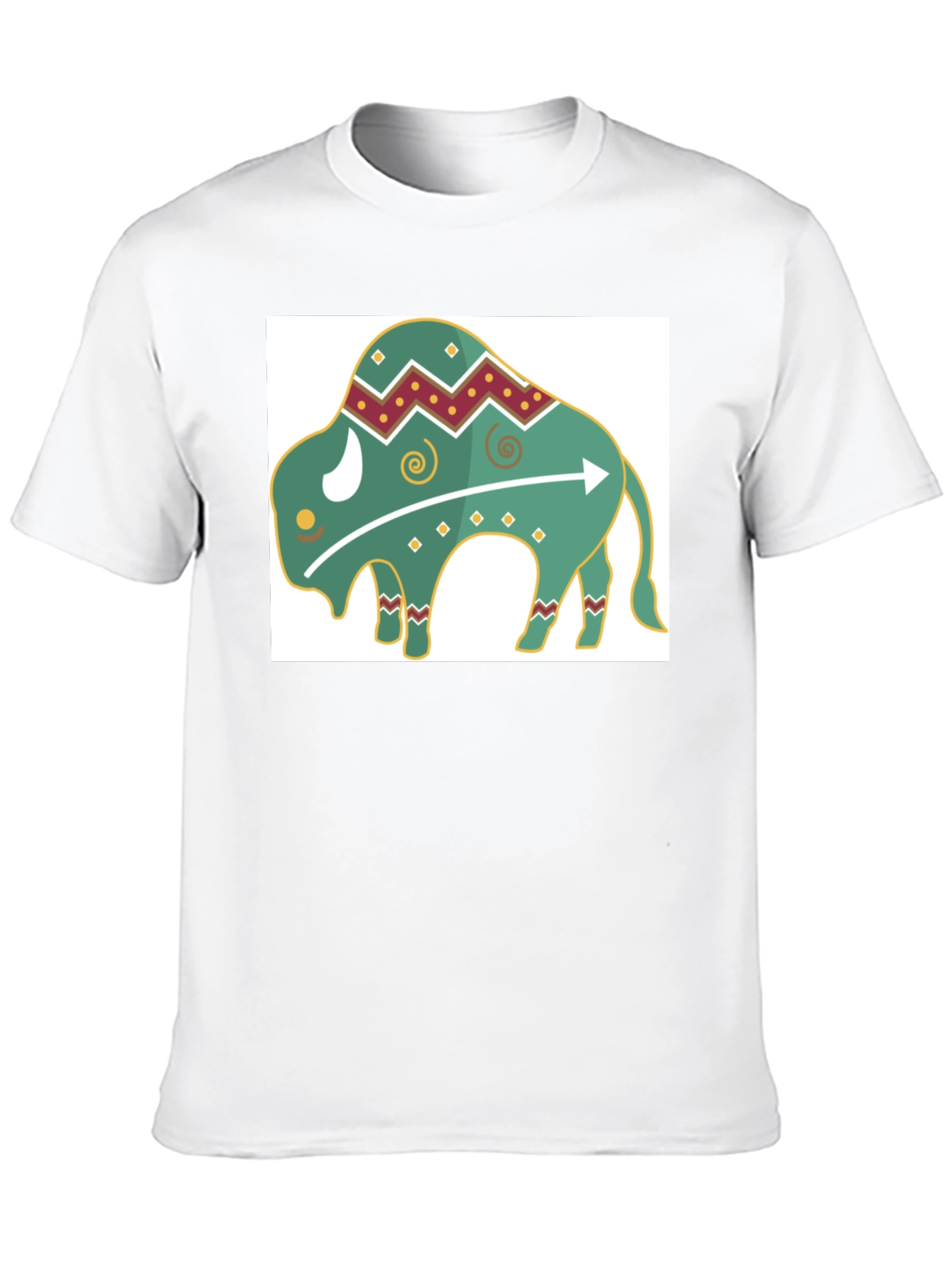 Trendy Buffalo Graphic Tee - Black Cotton Blend