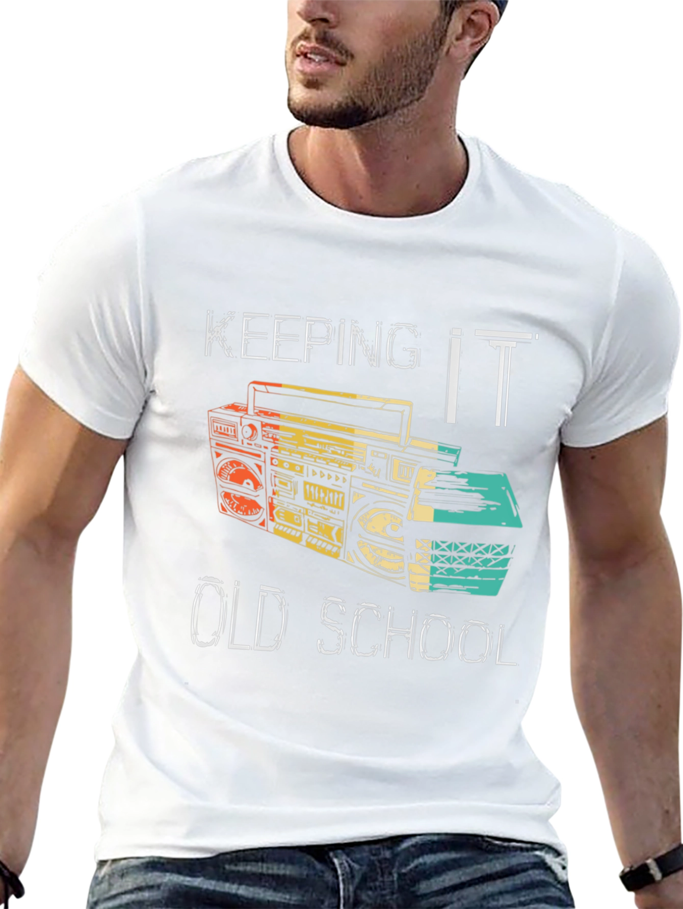 Retro Boombox T-Shirt - Keeping It Old School