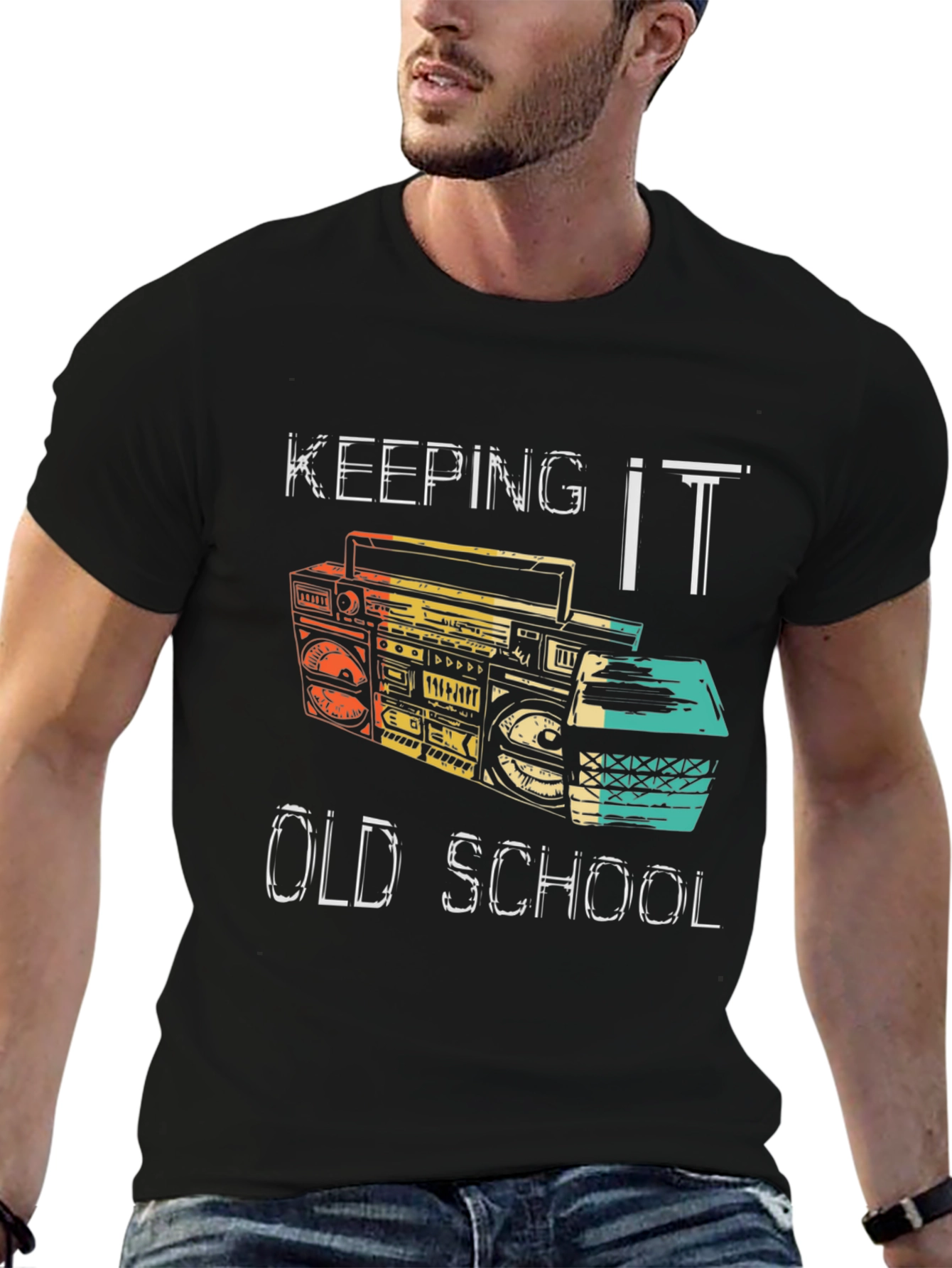 Retro Boombox T-Shirt - Keeping It Old School