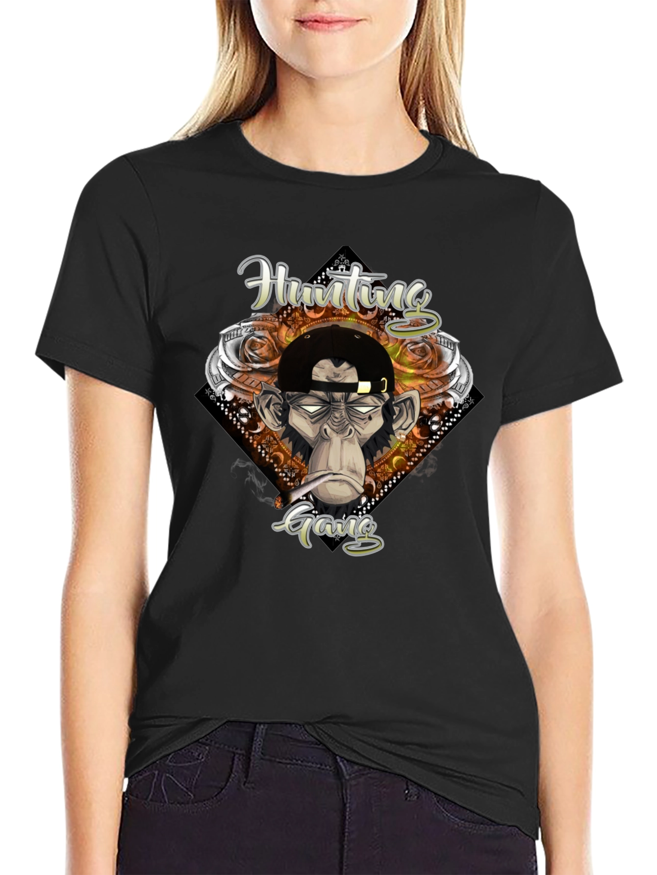 Hunting Gang Monkey Graphic T-Shirt