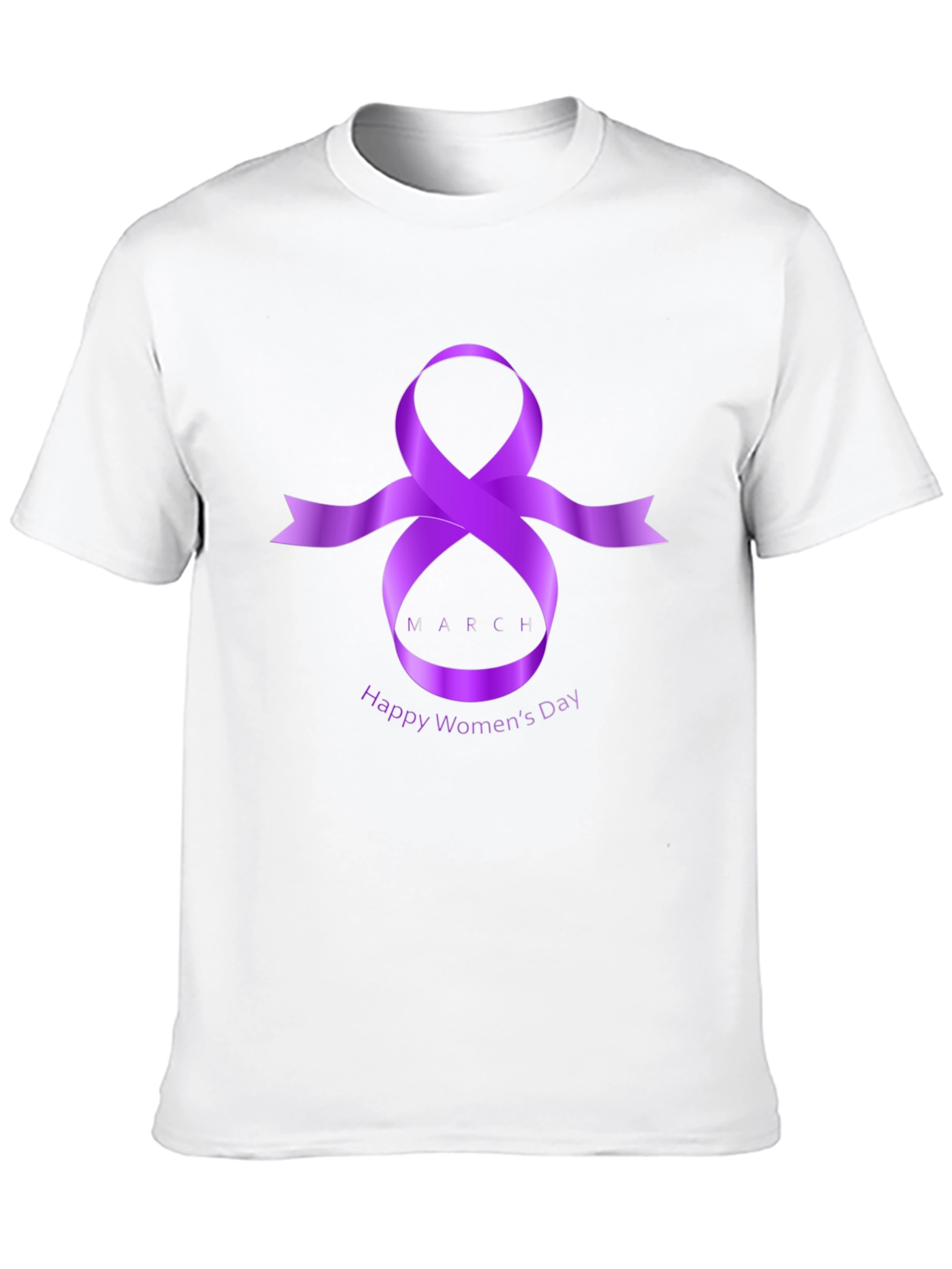 International Womens Day T-Shirt - Purple Ribbon