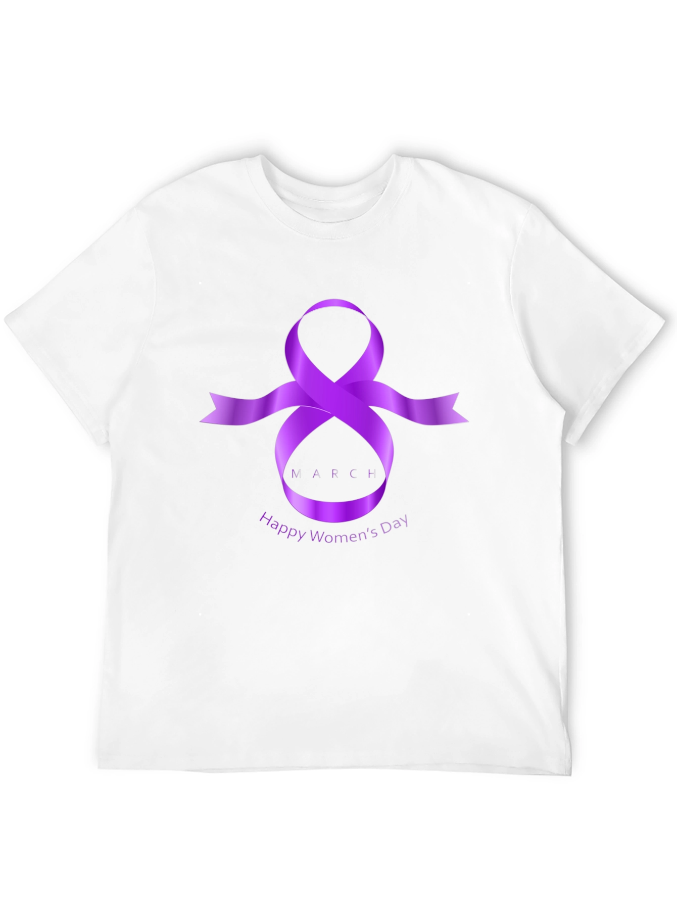 International Womens Day T-Shirt - Purple Ribbon