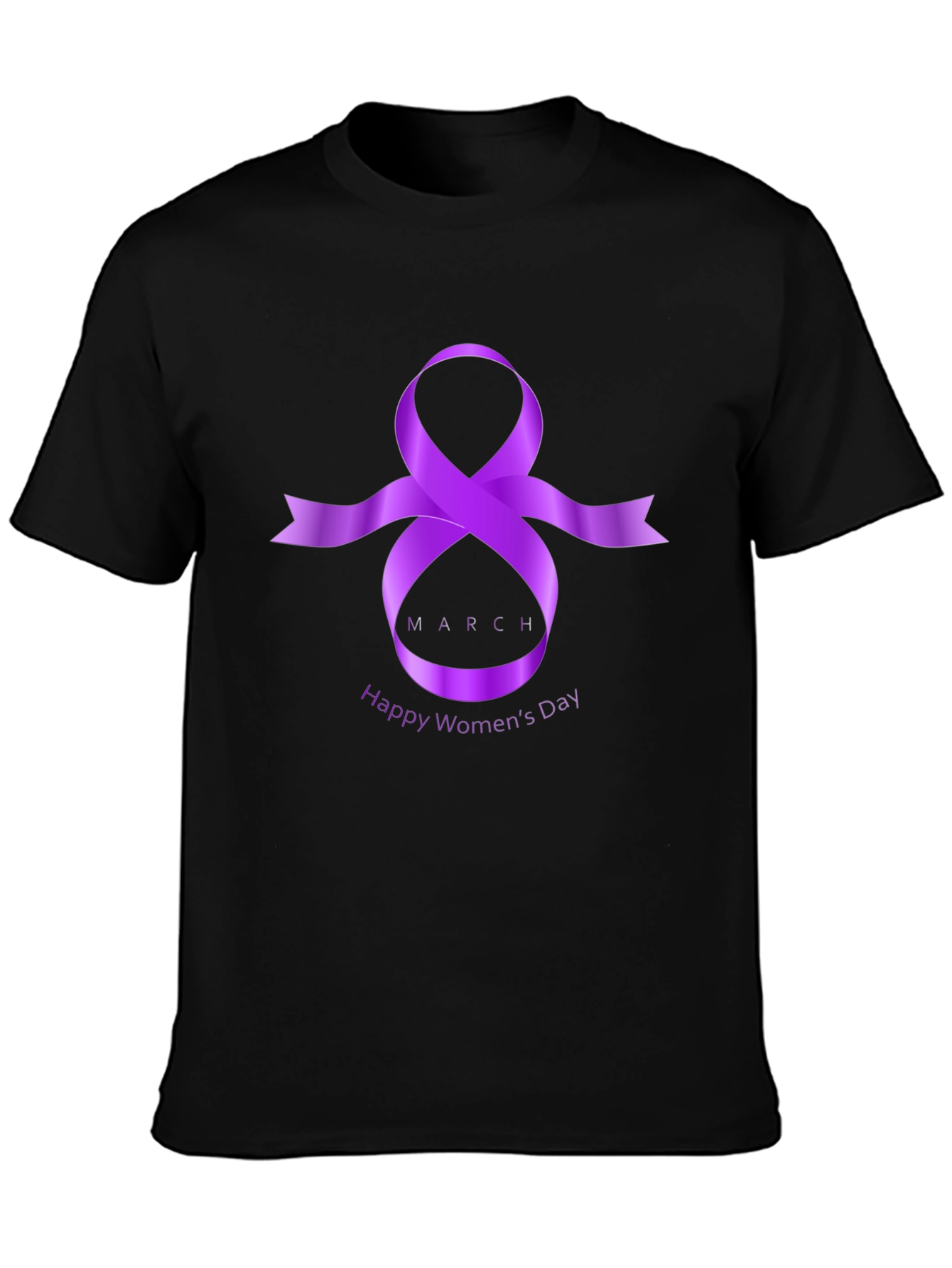 International Womens Day T-Shirt - Purple Ribbon