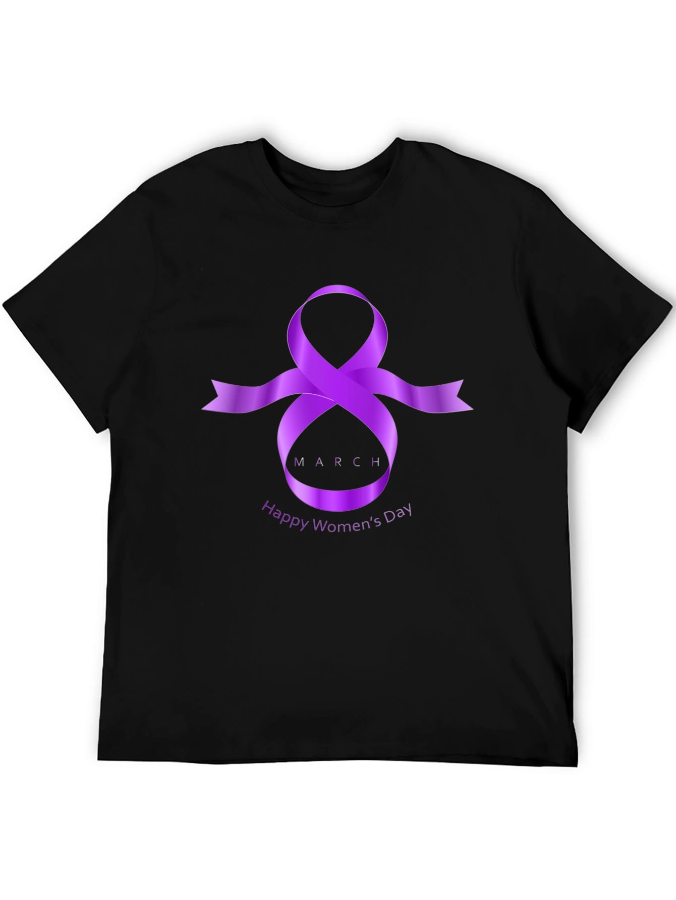 International Womens Day T-Shirt - Purple Ribbon