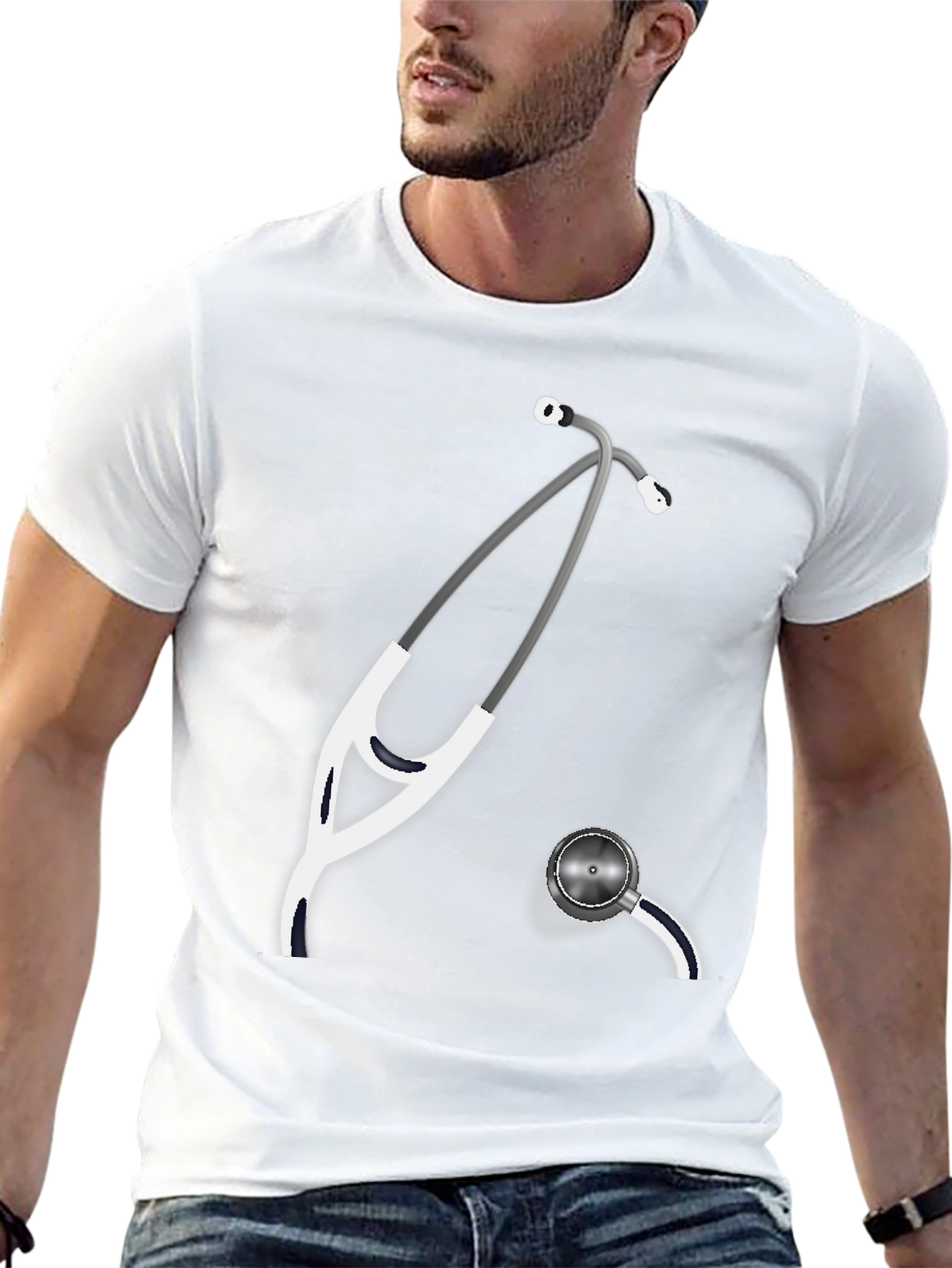 Stethoscope Graphic Tee - Medical Profession Shirt