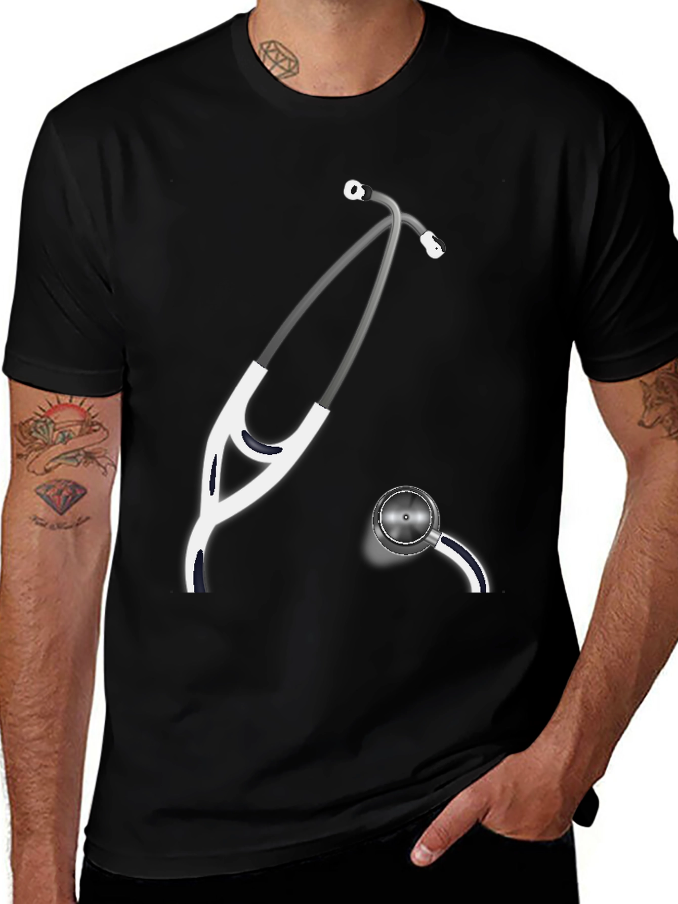 Stethoscope Graphic Tee - Medical Profession Shirt