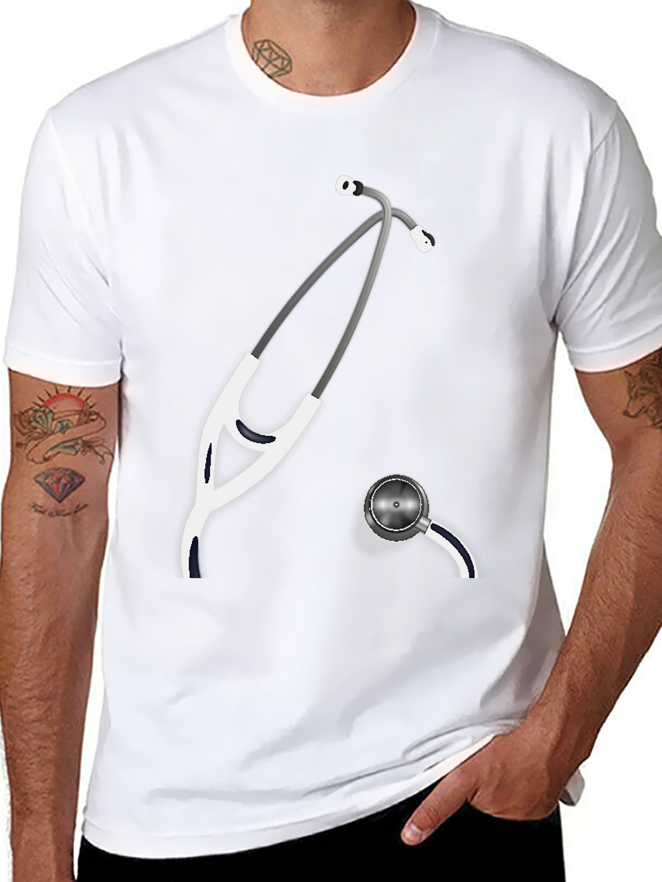 Stethoscope Graphic Tee - Medical Profession Shirt