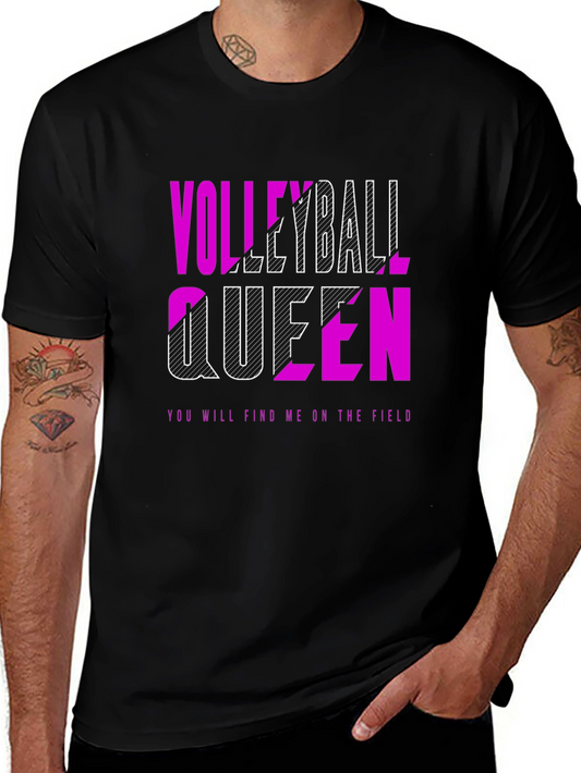 Volleyball Queen Graphic Tee - Play Hard Rule the Court!