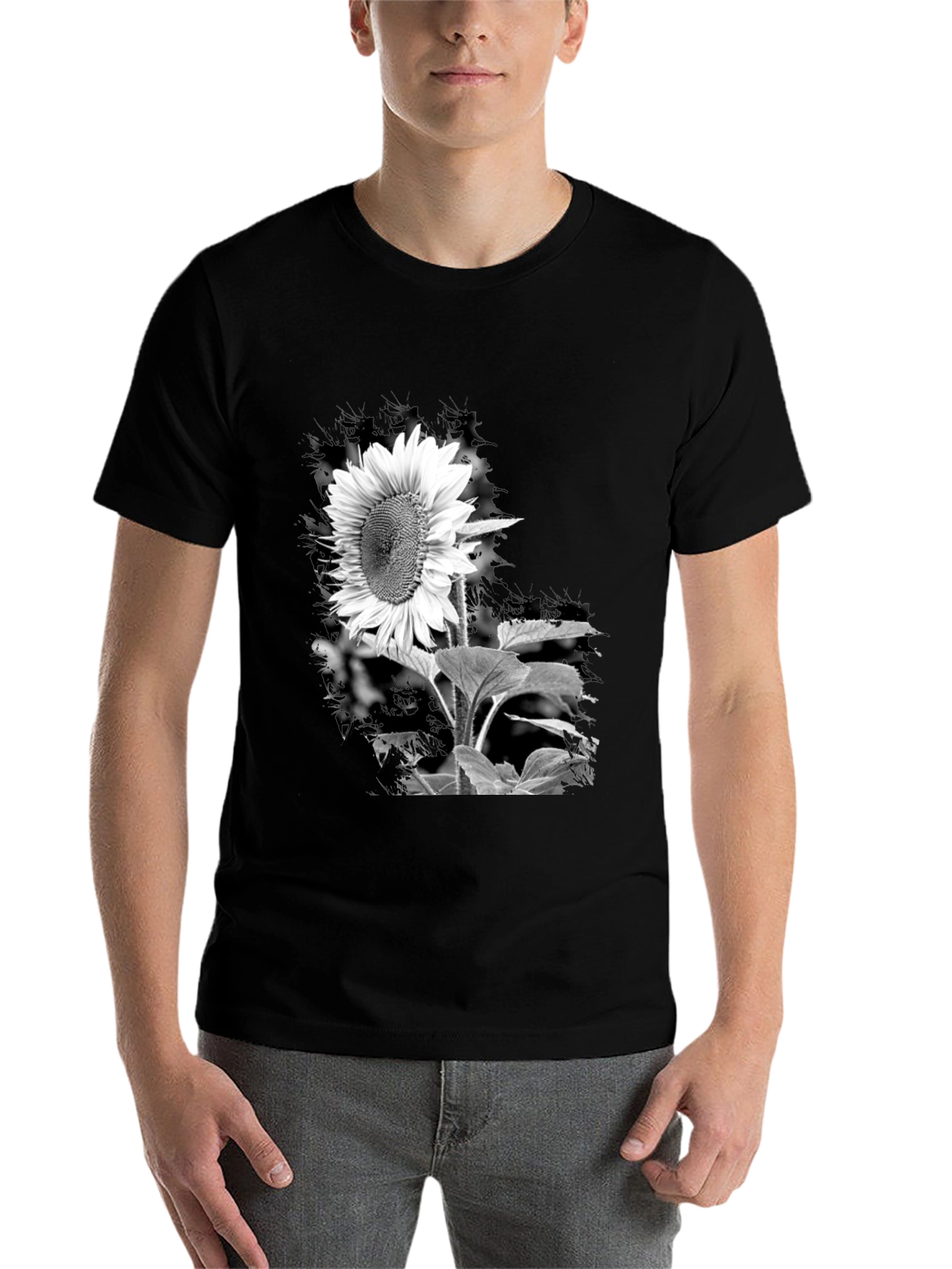 Black Sunflower Graphic Tee