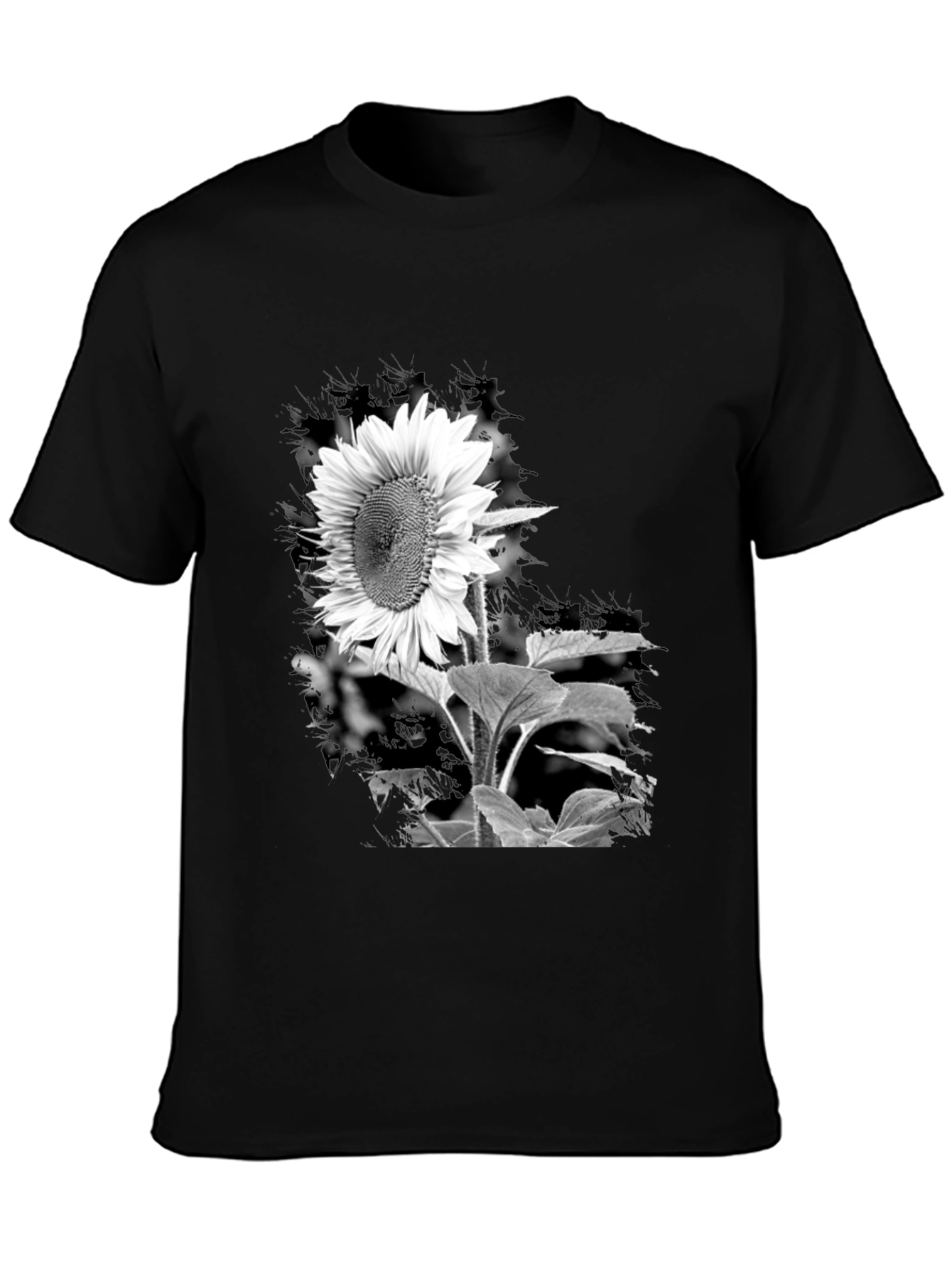 Black Sunflower Graphic Tee