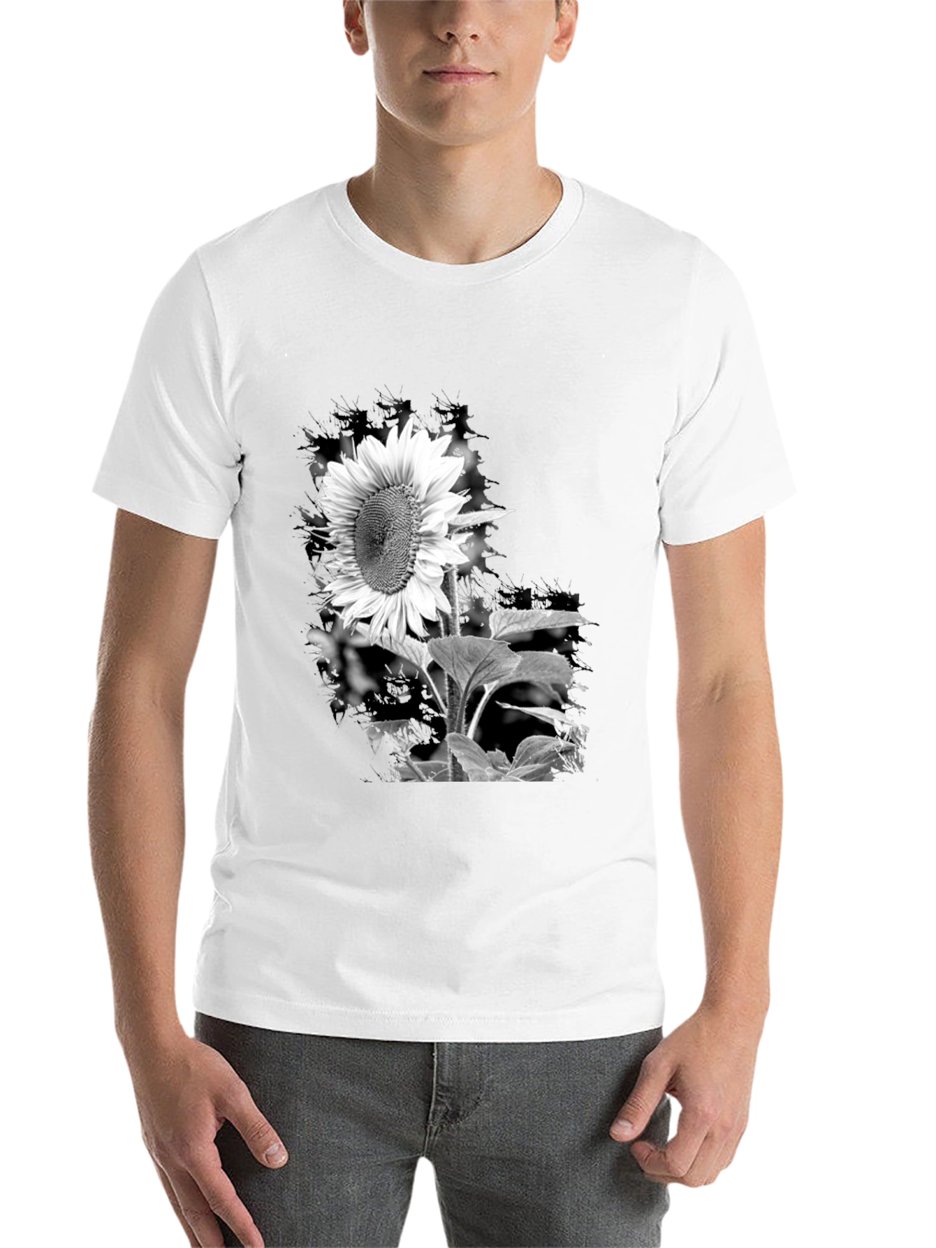 Black Sunflower Graphic Tee