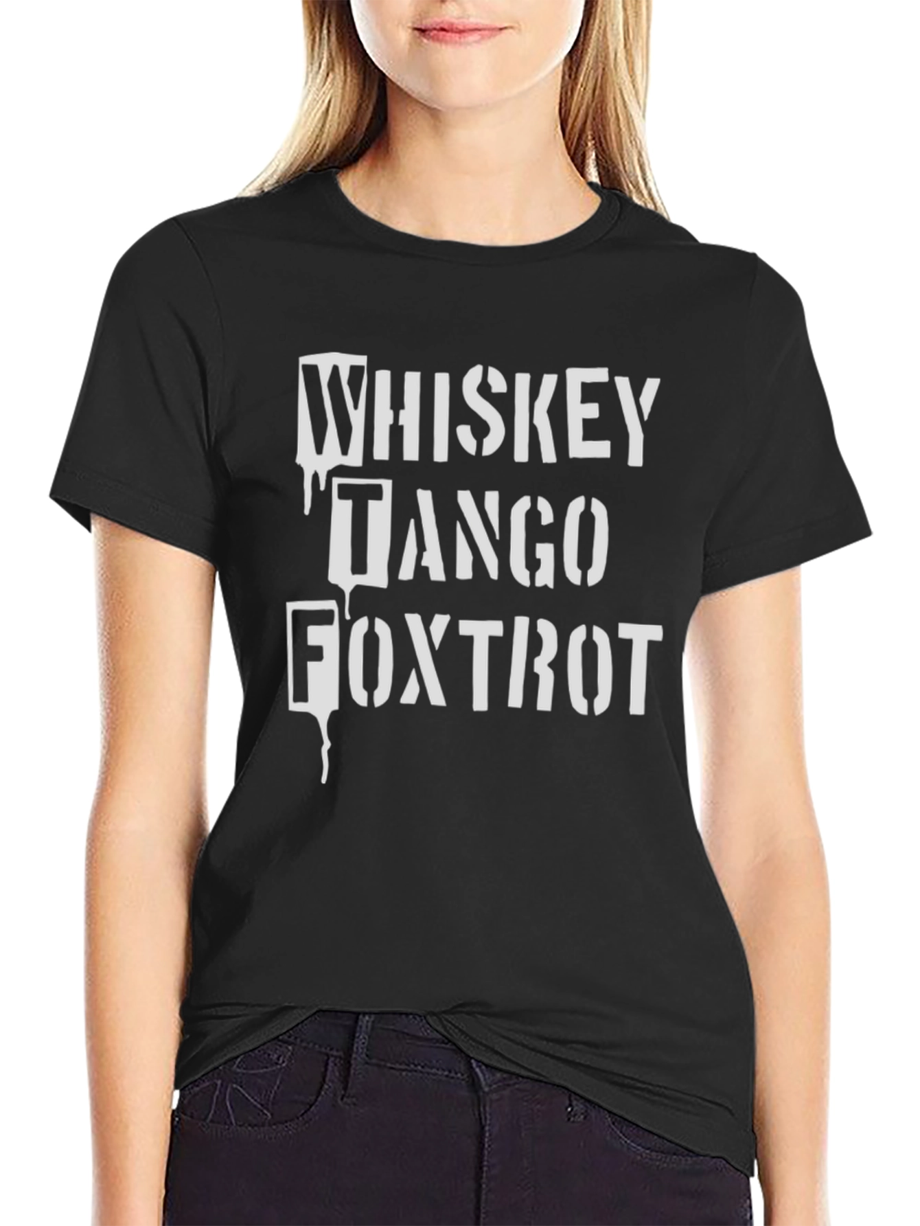 Whiskey Tango Foxtrot Black T-Shirt