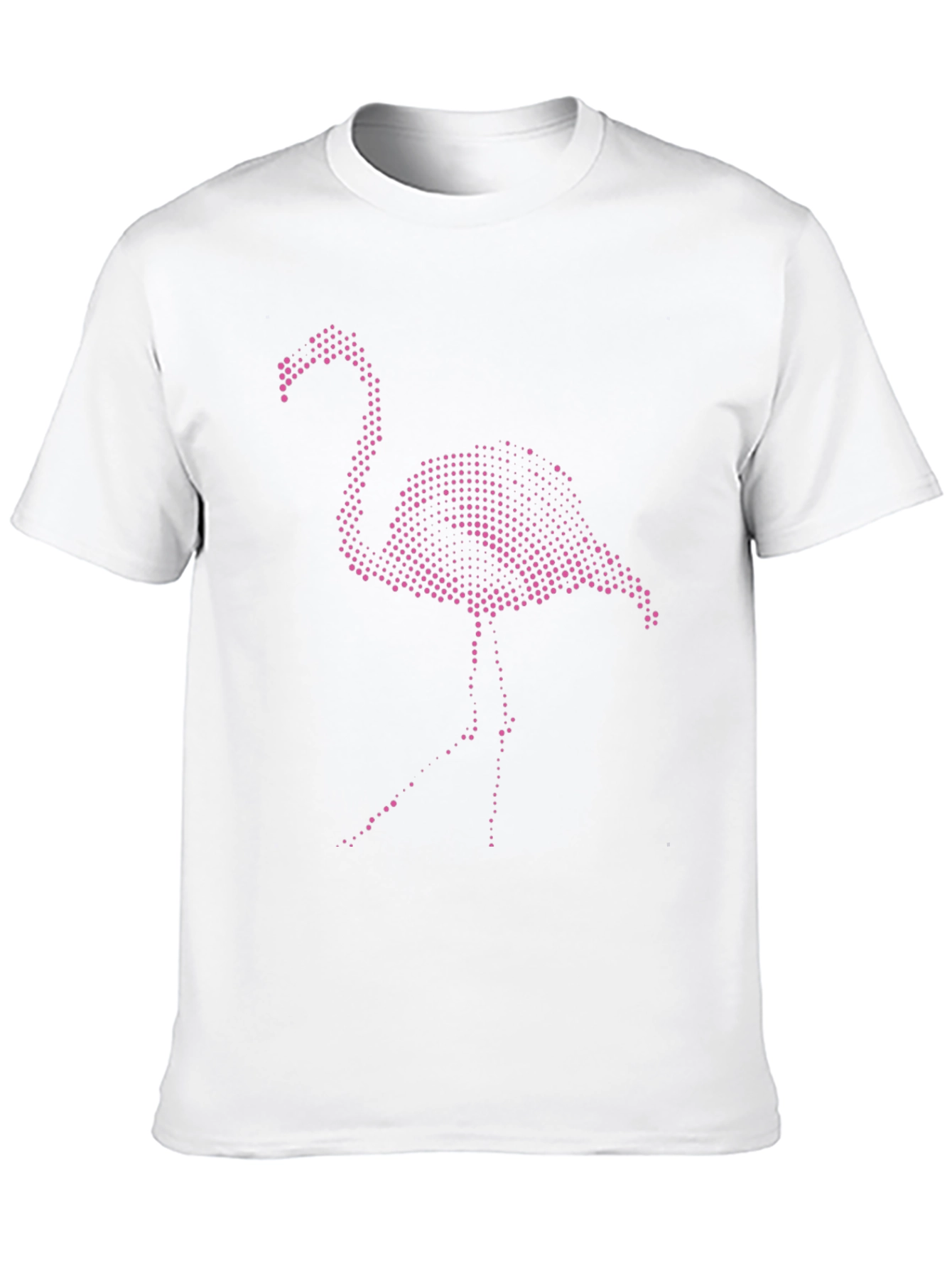 Mens Black T-Shirt with Pink Flamingo Graphic