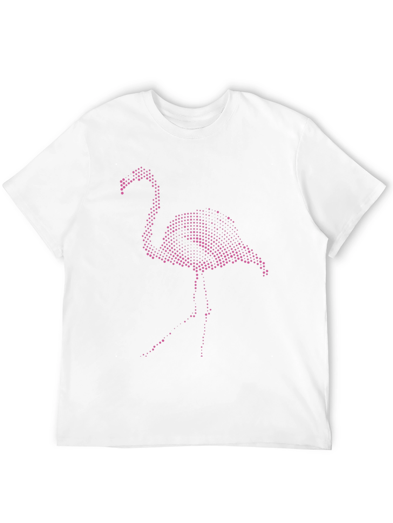 Mens Black T-Shirt with Pink Flamingo Graphic