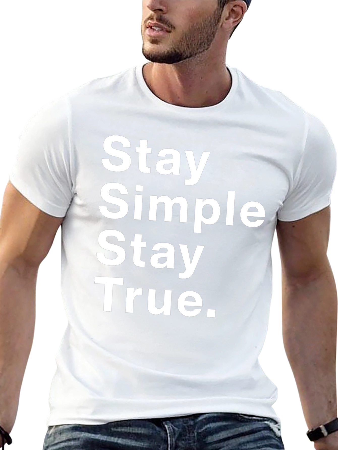 Stay Simple Stay True Black Graphic Tee