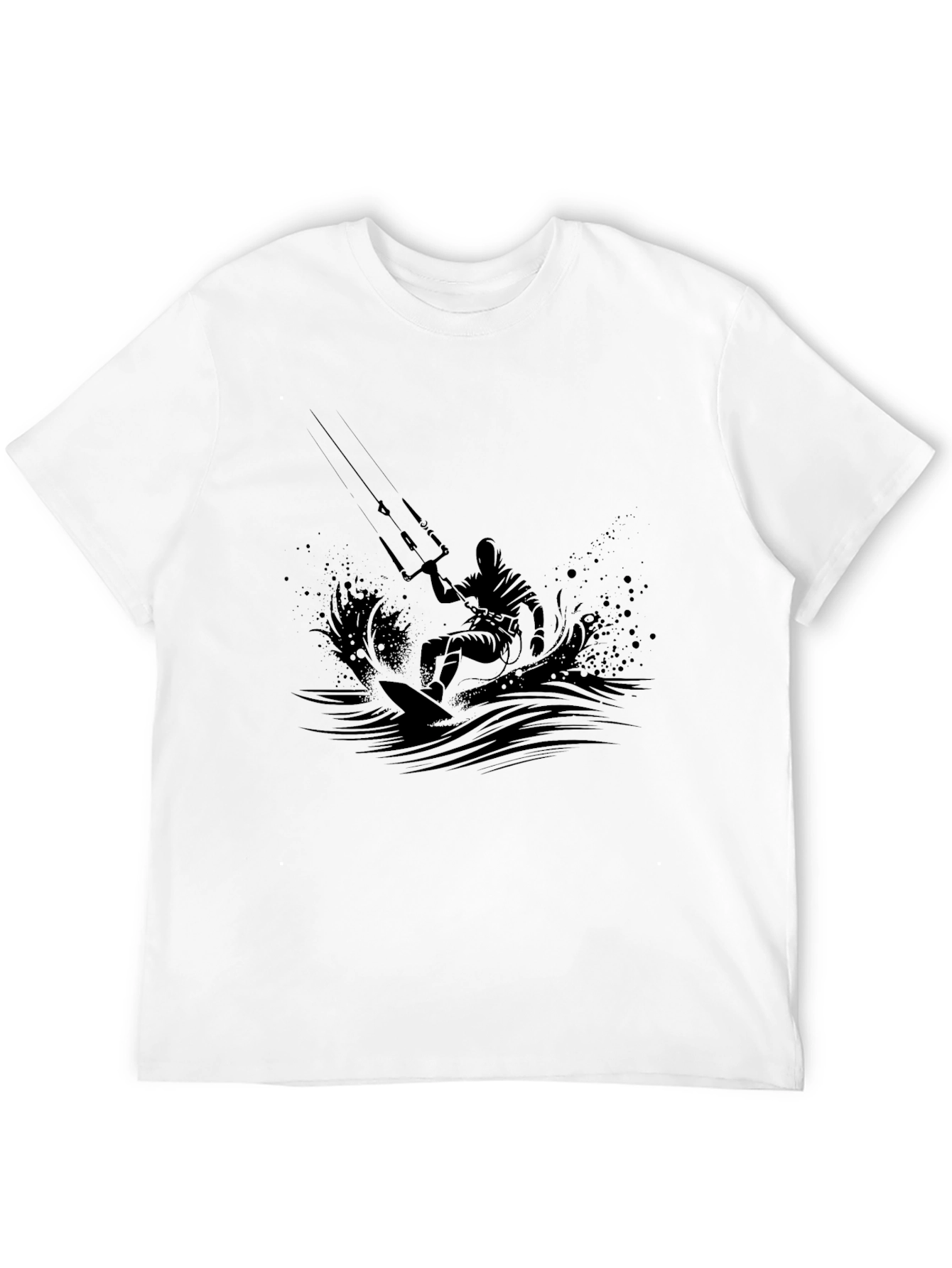 Kitesurfing Silhouette T-Shirt - Black