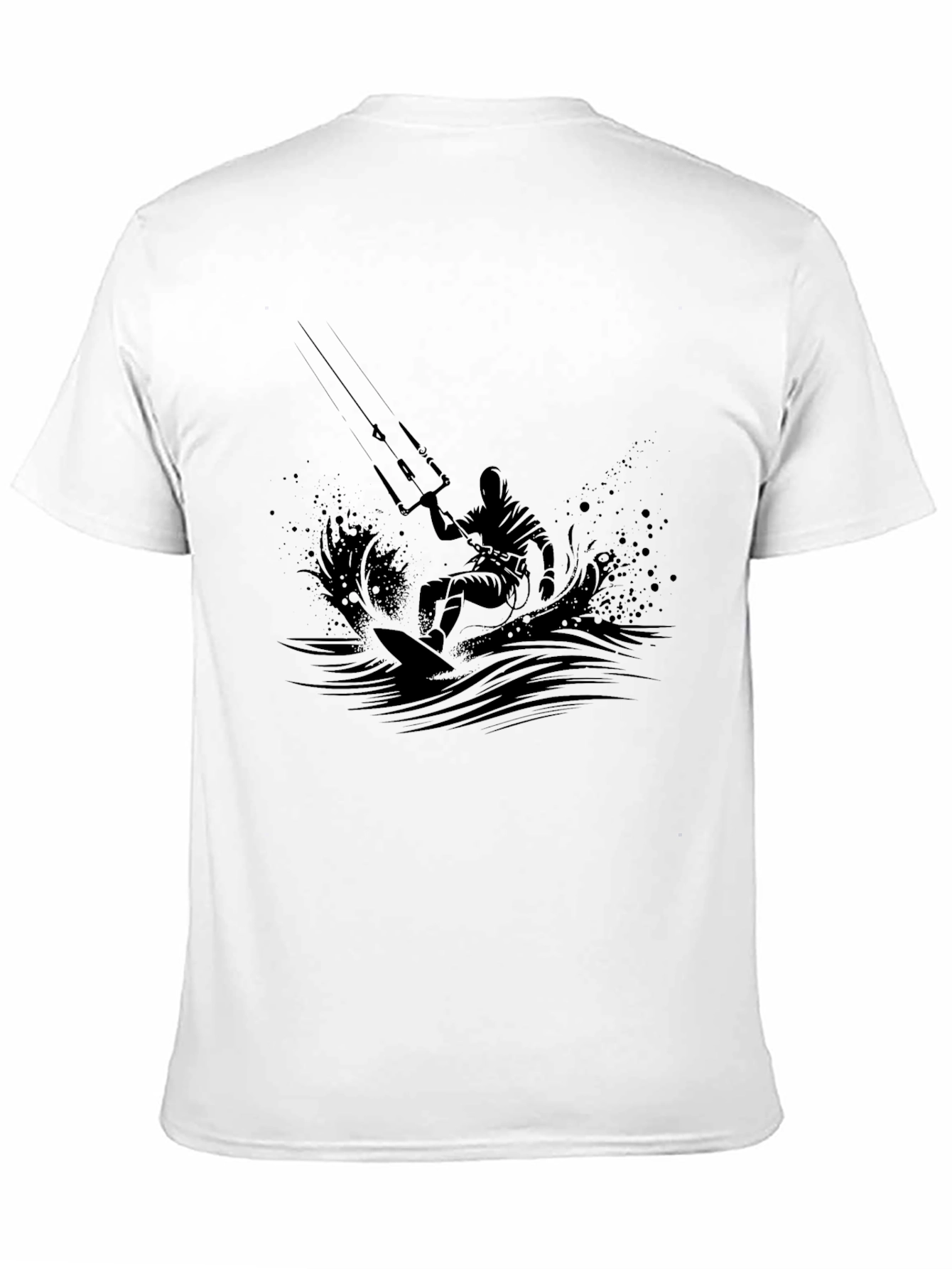 Kitesurfing Silhouette T-Shirt - Black