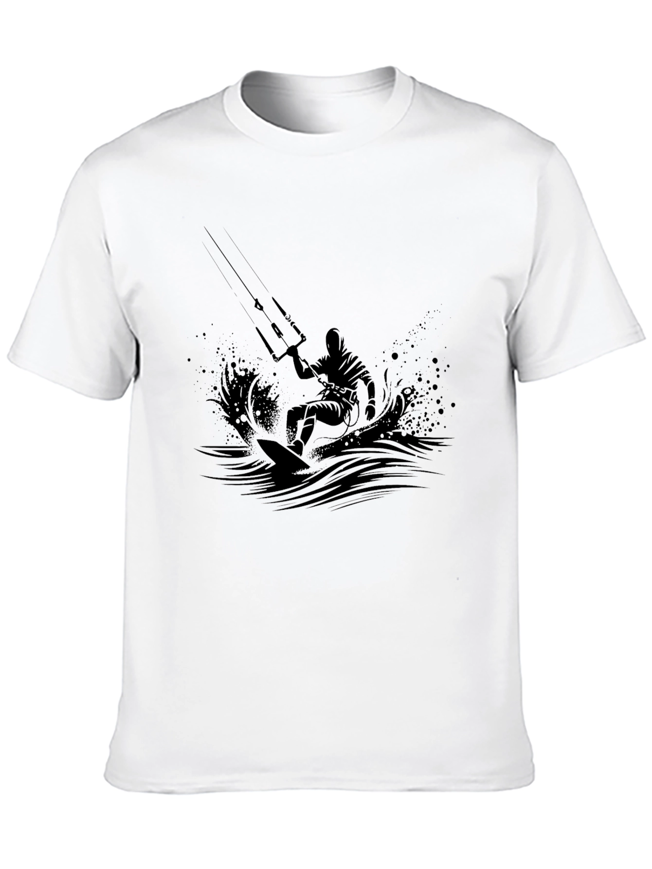 Kitesurfing Silhouette T-Shirt - Black