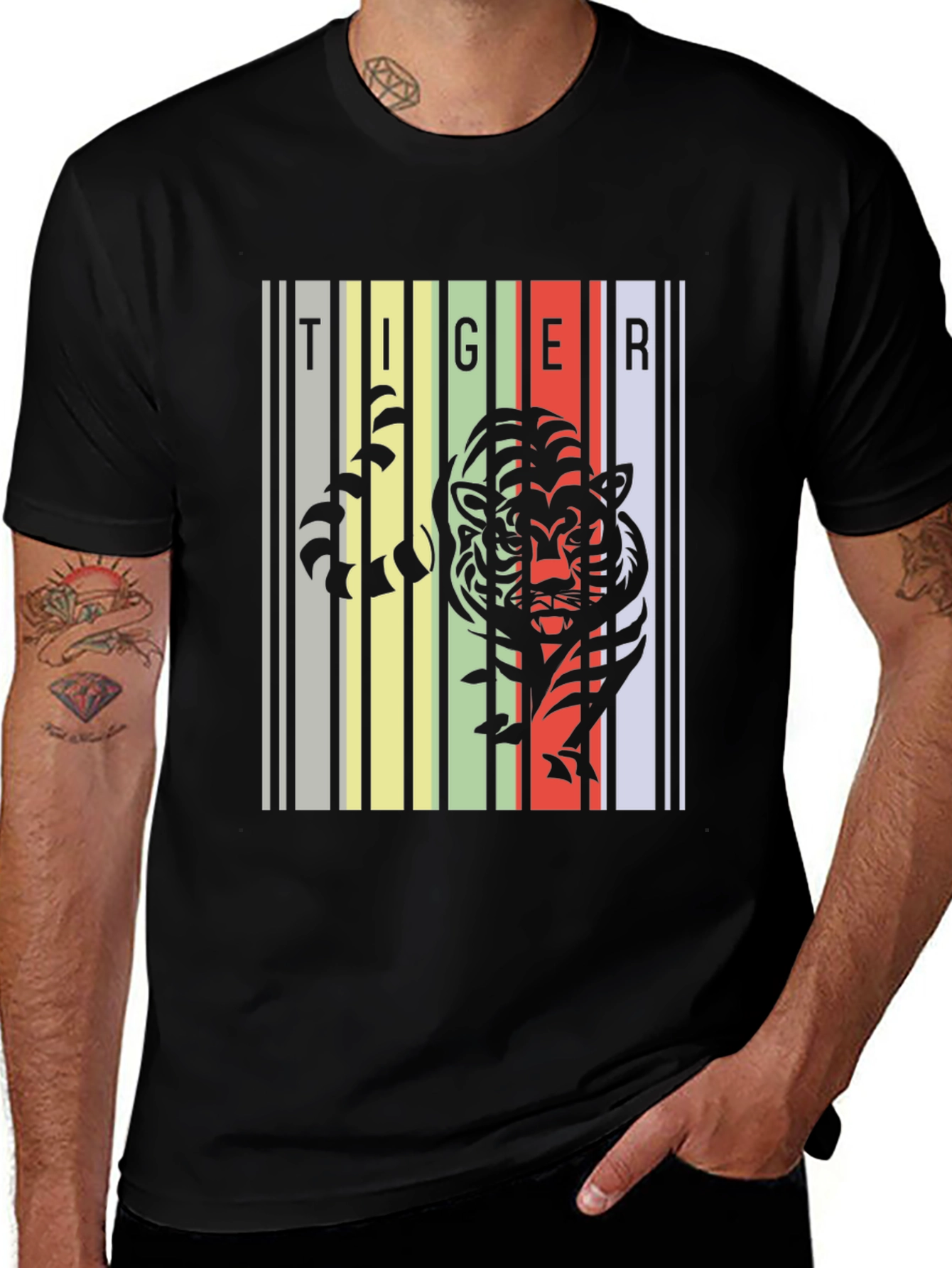 Tiger Graphic Print Tee - Stylish Urban Design