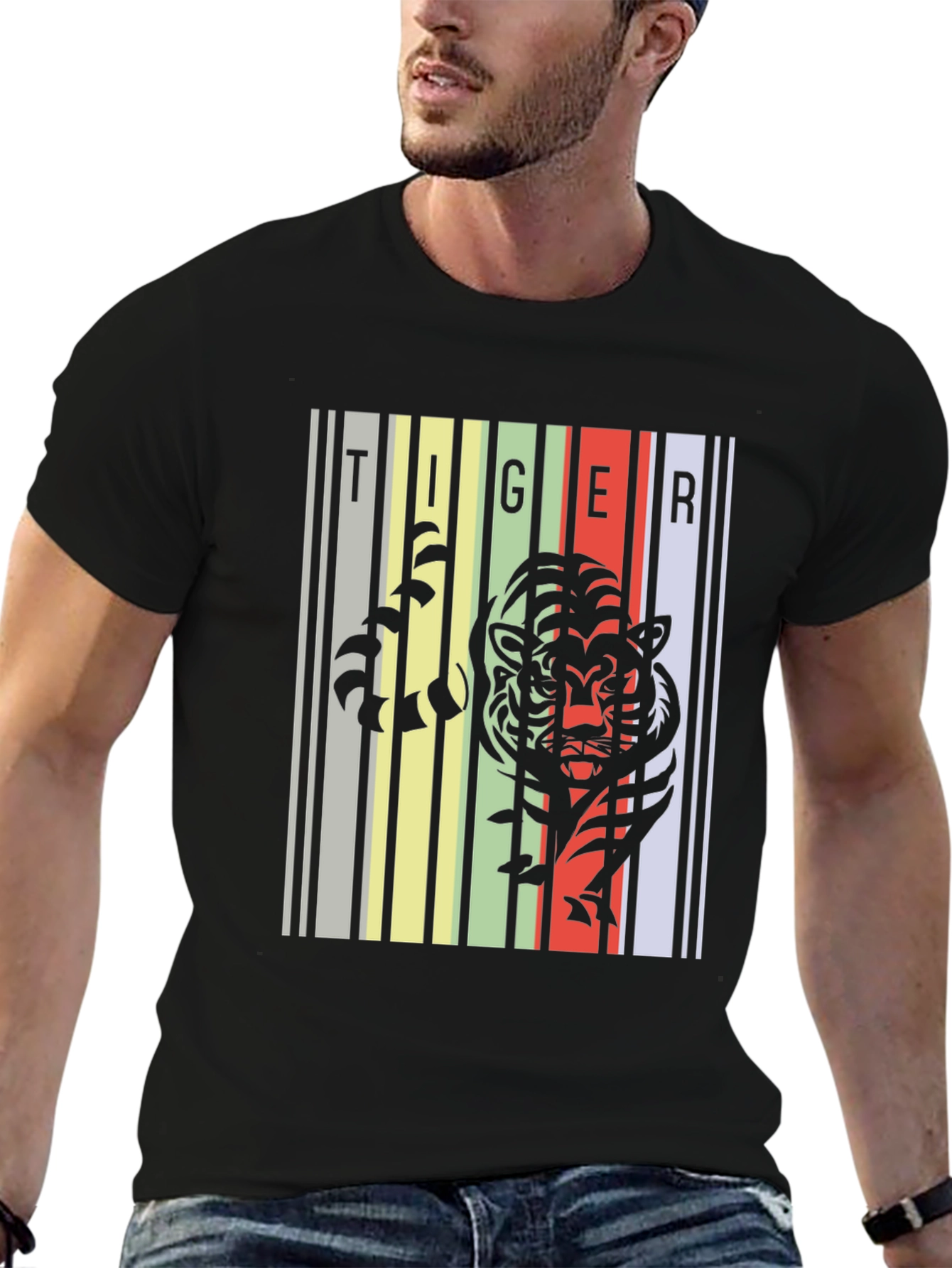 Tiger Graphic Print Tee - Stylish Urban Design