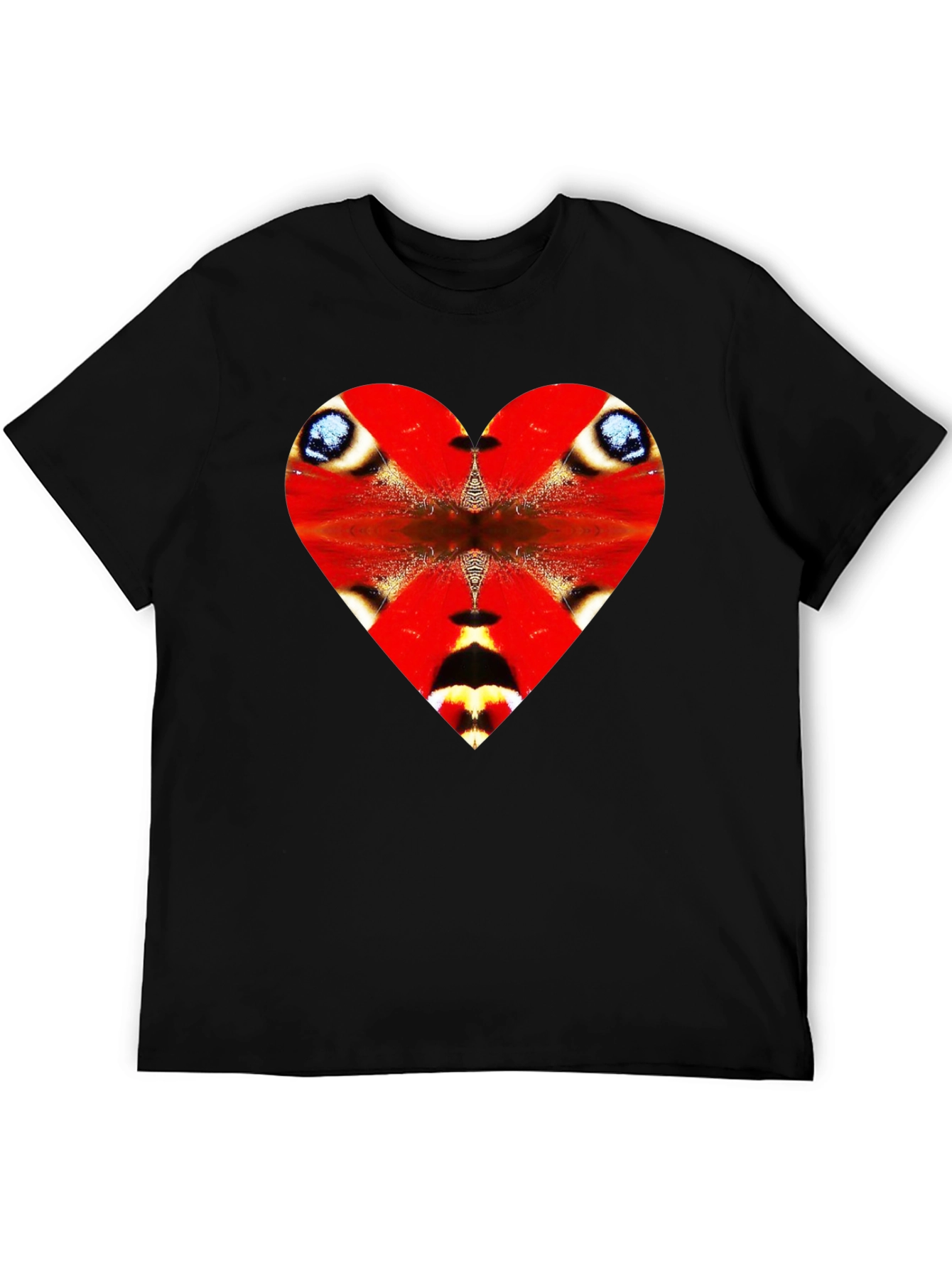 Butterfly Heart Graphic Black Tee