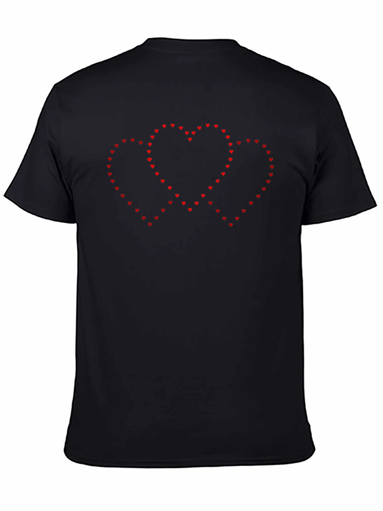 Heart Outline Graphic Black T-Shirt