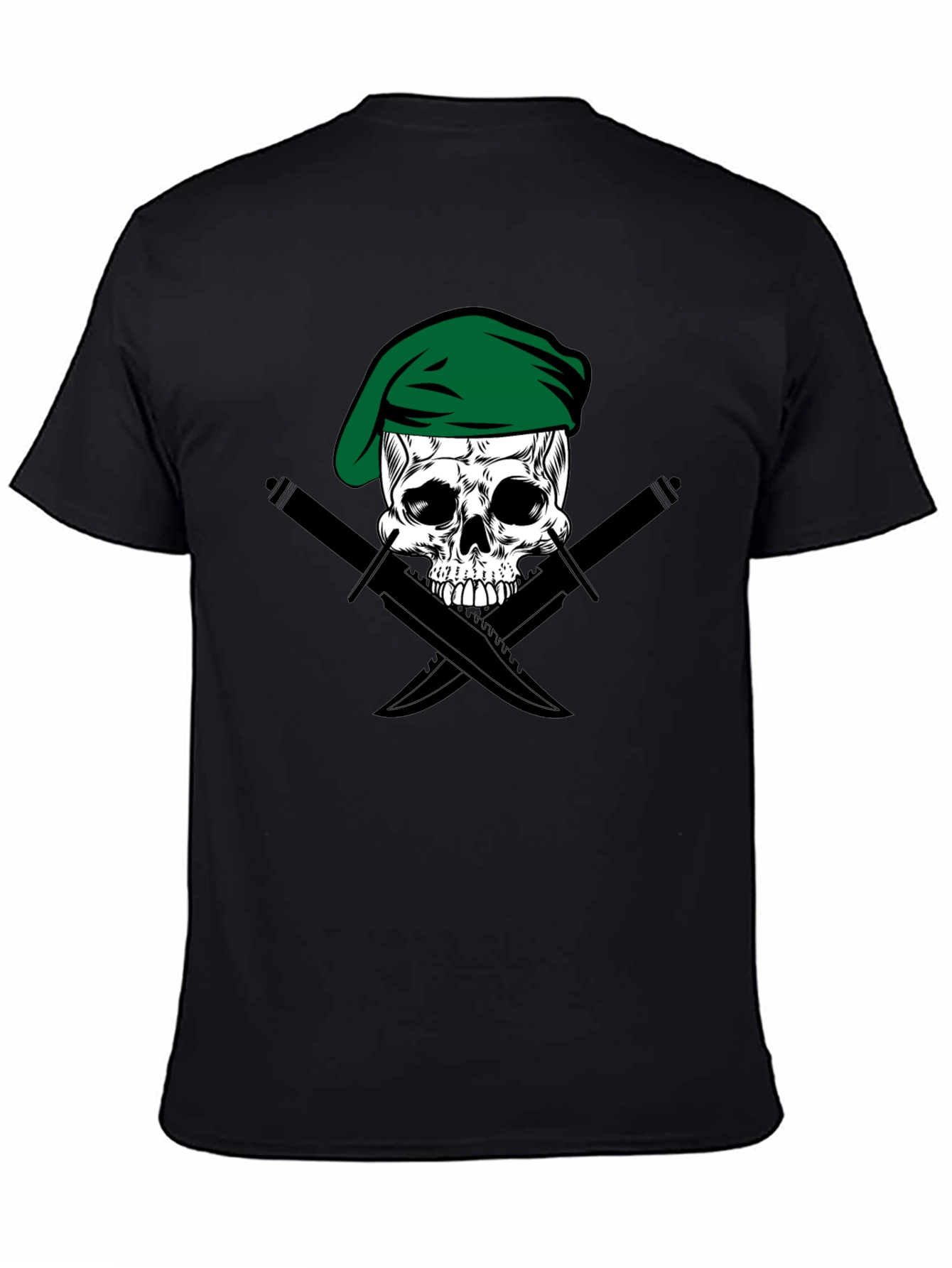 Skull & Daggers Tee - Green Beret Design