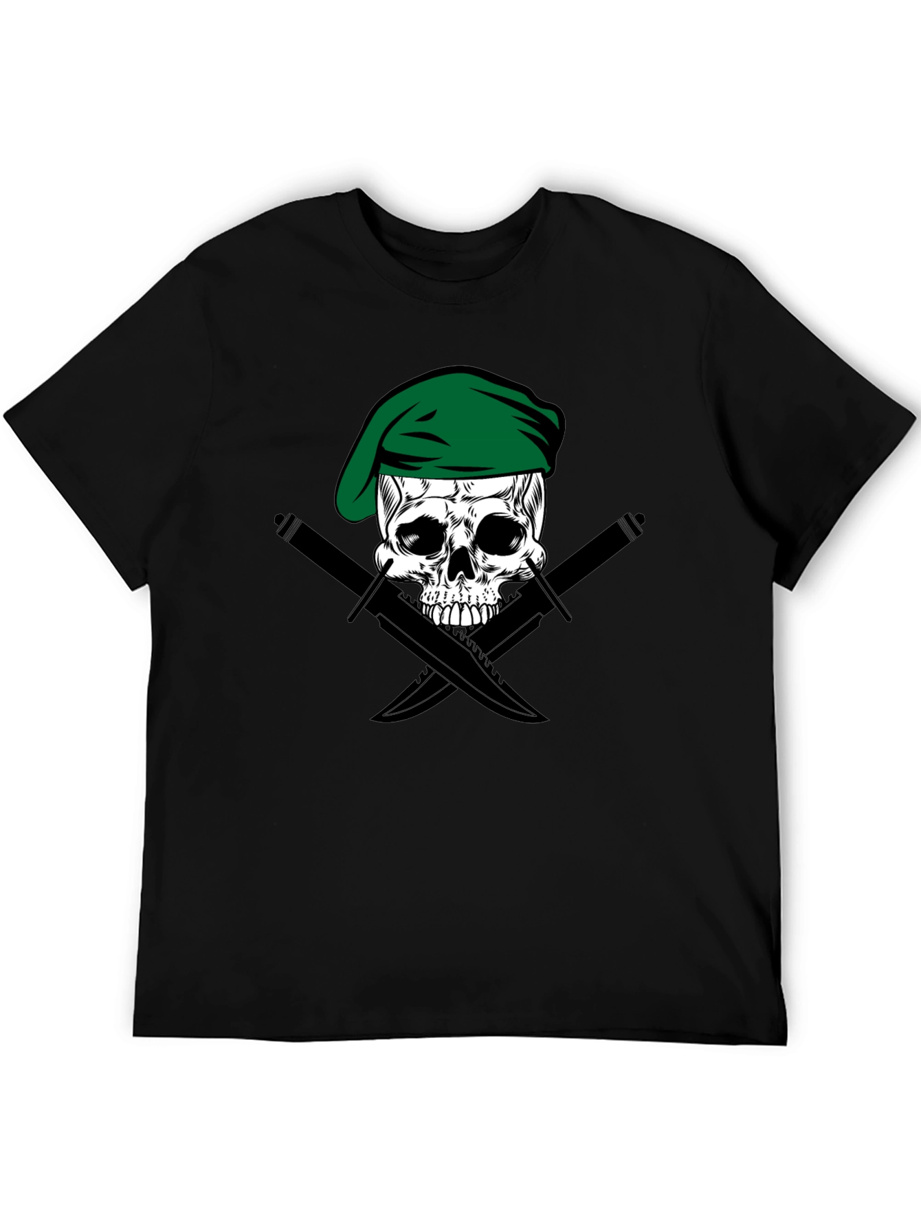 Skull & Daggers Tee - Green Beret Design