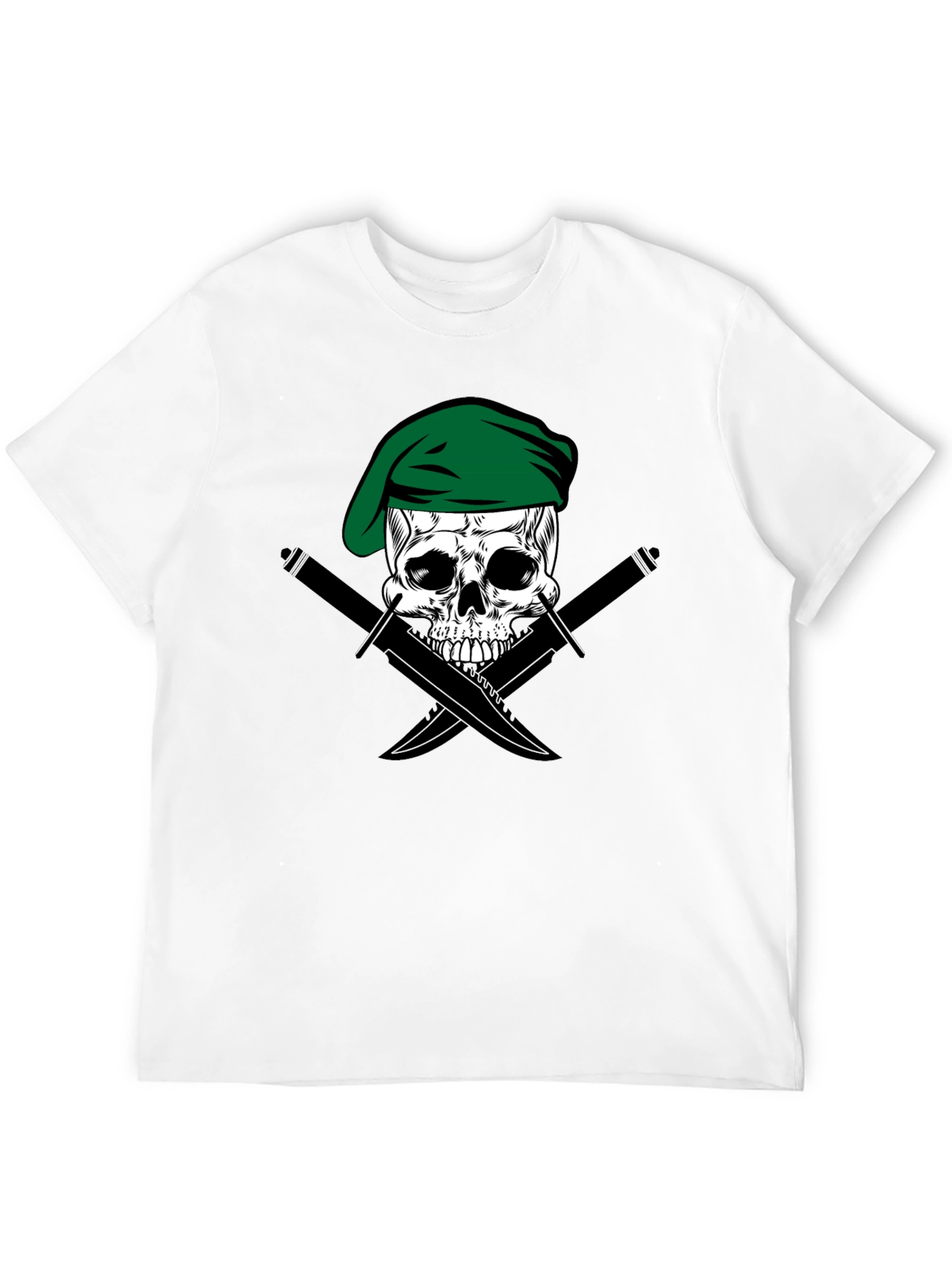 Skull & Daggers Tee - Green Beret Design