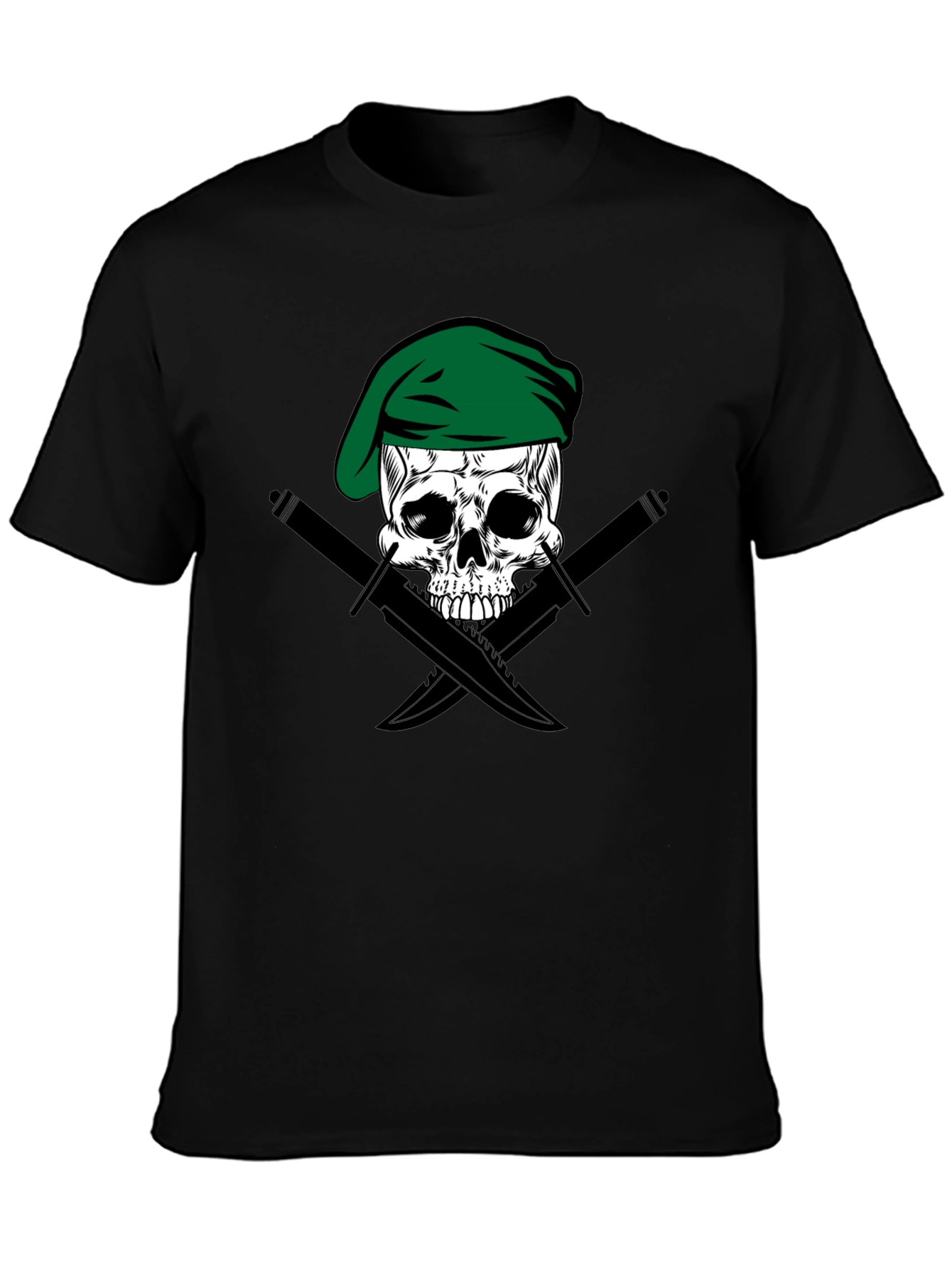 Skull & Daggers Tee - Green Beret Design
