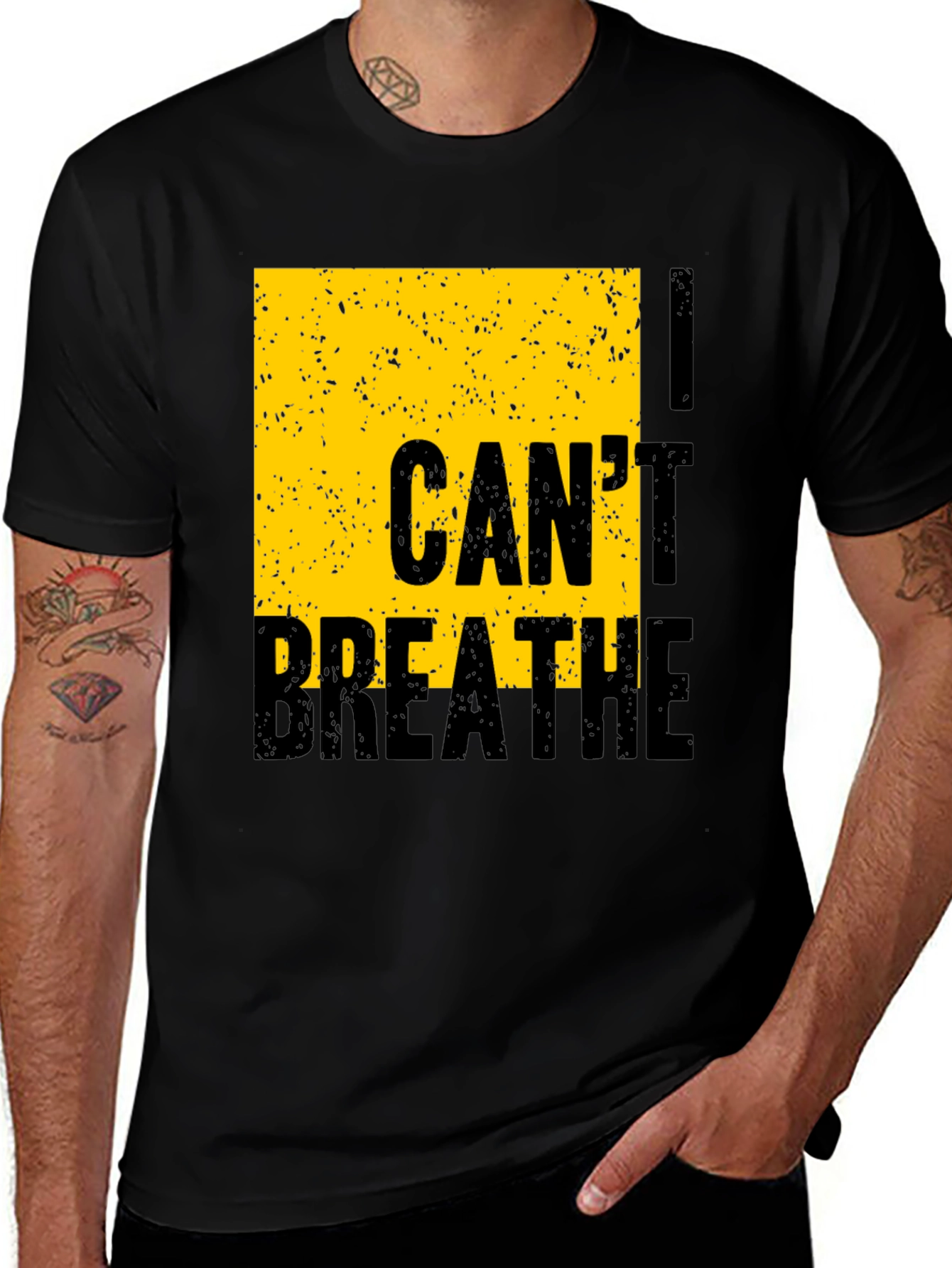 I Cant Breathe Graphic Tee - Black