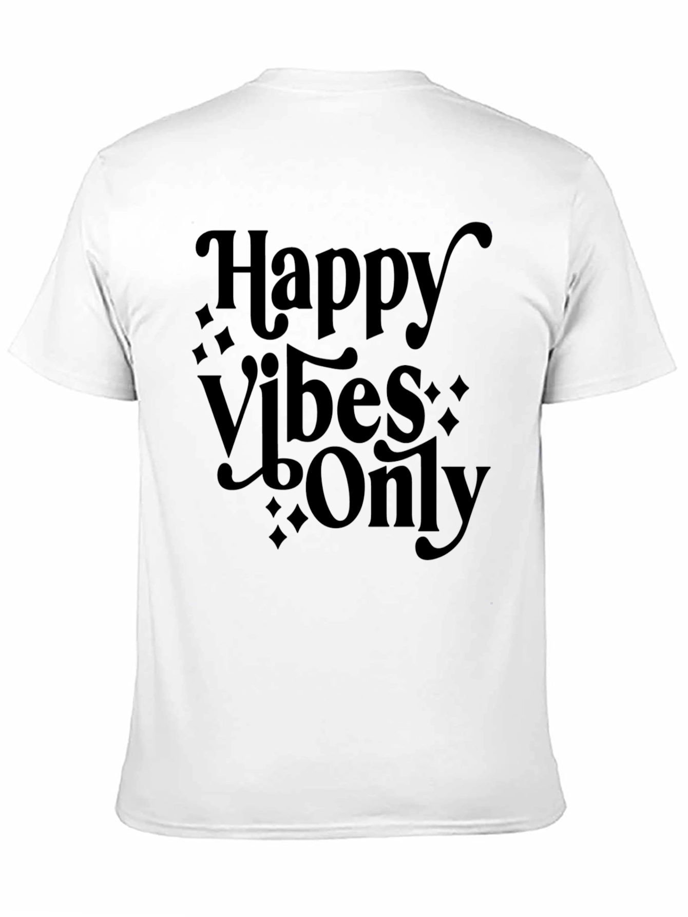 Happy Vibes Only Black Graphic Tee