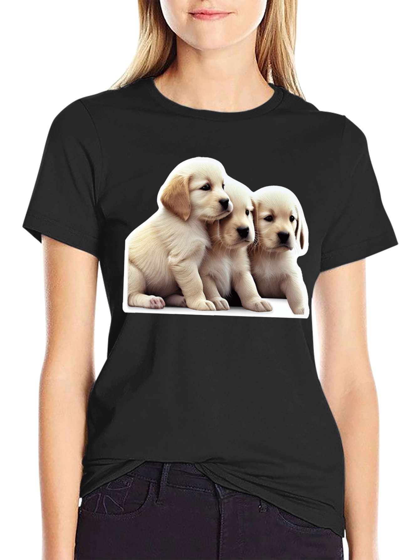 Puppy Love Black T-Shirt