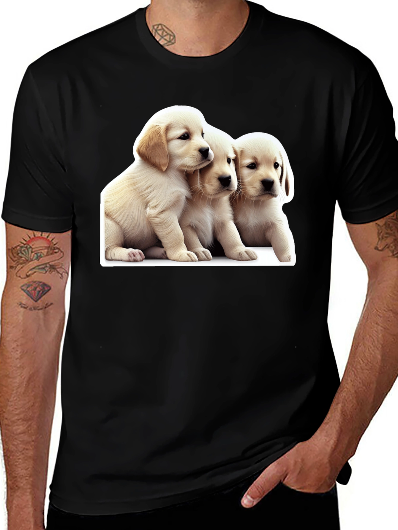 Puppy Love Black T-Shirt