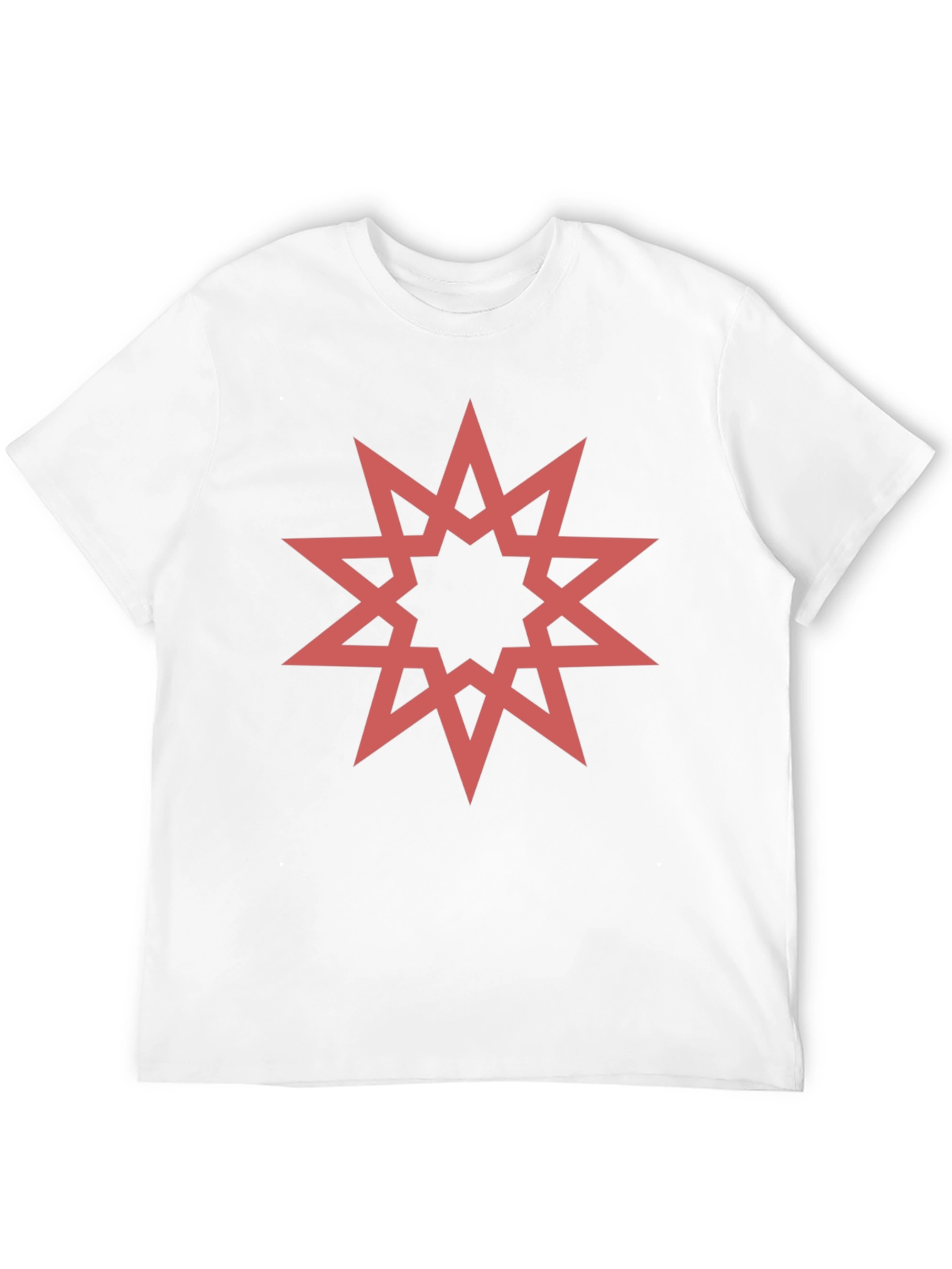 Geometric Star Graphic Black T-Shirt