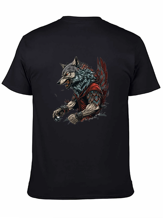 Wolf Warrior Graphic Tee - Black