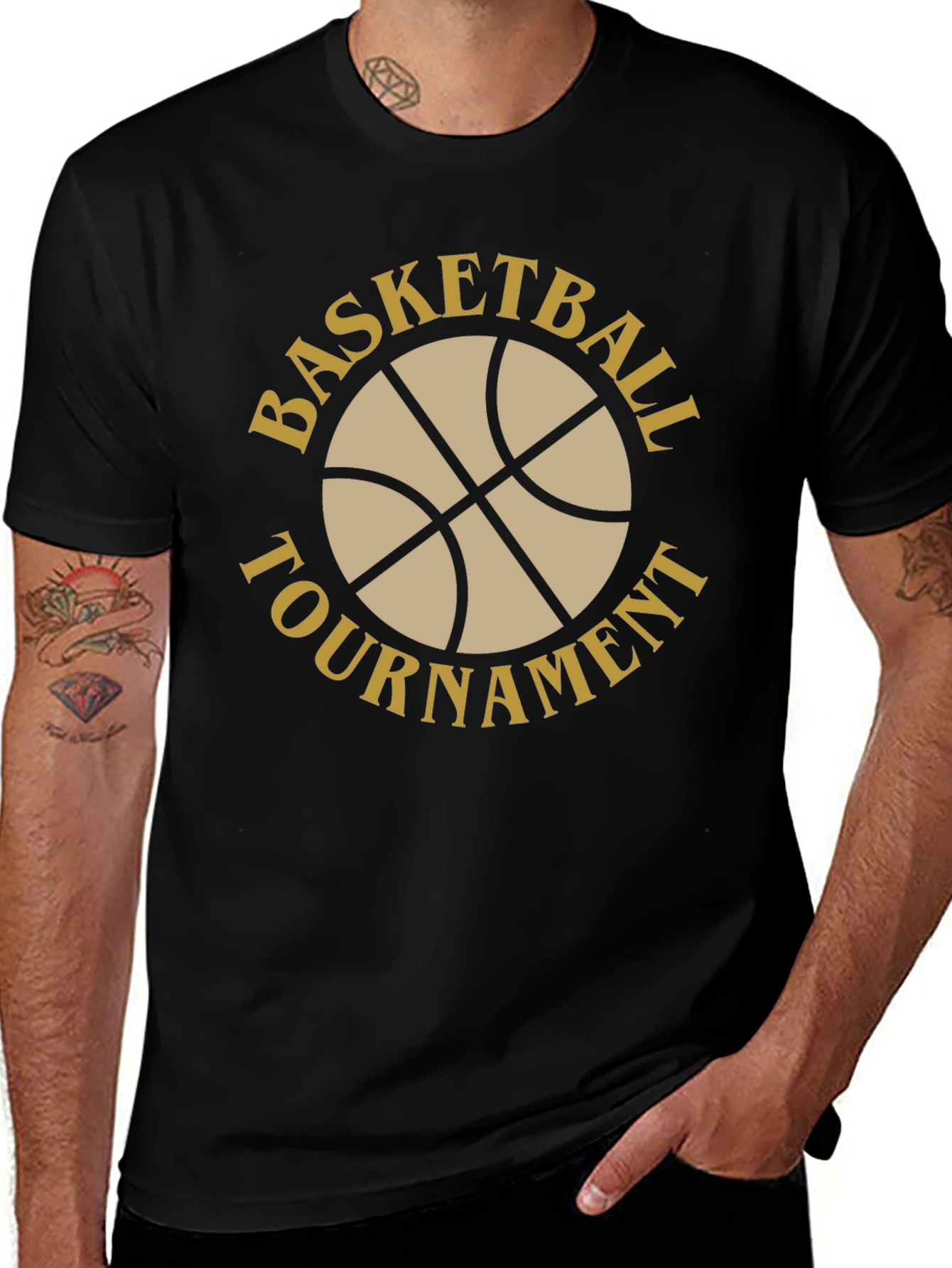 Basketball Tournament Black T-Shirt