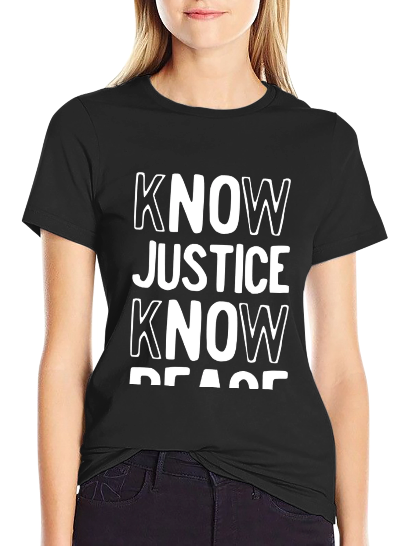 Know Justice Know Peace Graphic Tee