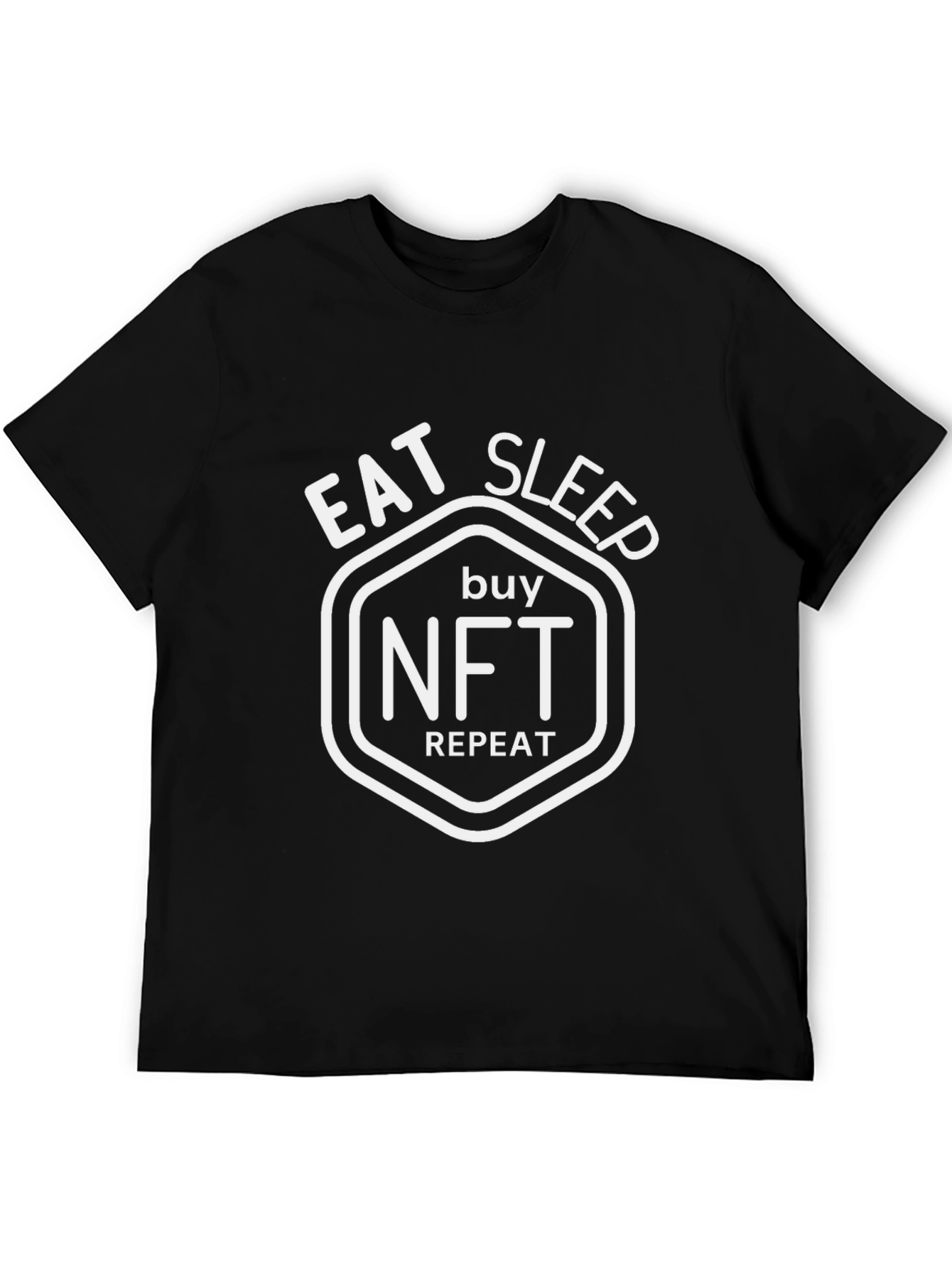 Eat Sleep Buy NFT Repeat Black T-Shirt